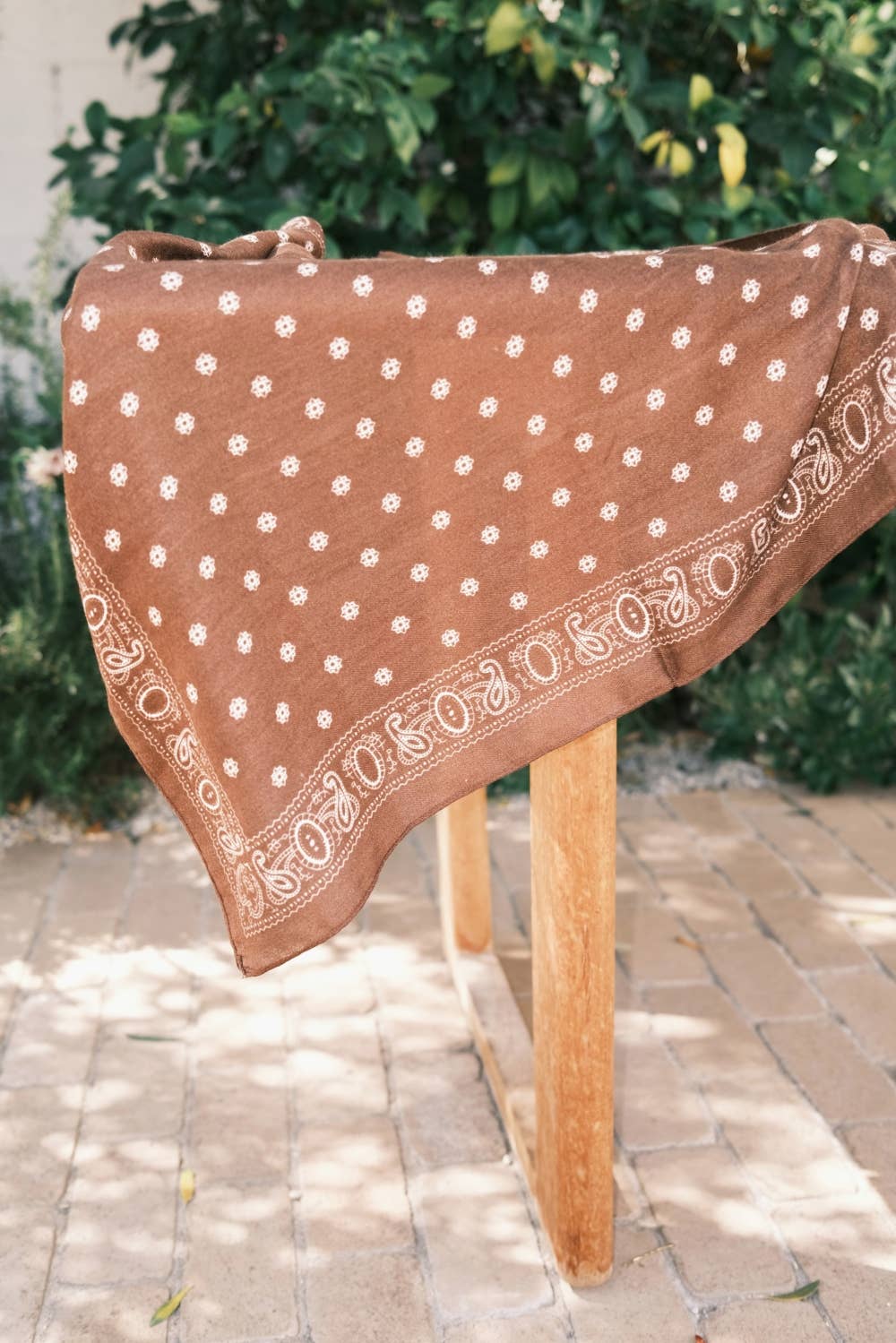 Paisley Brown Square Scarf