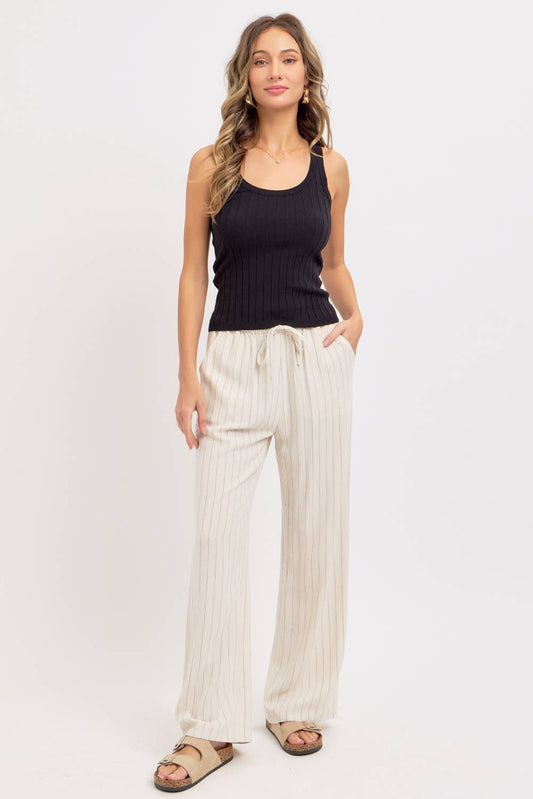 Walk the Line Linen Pant