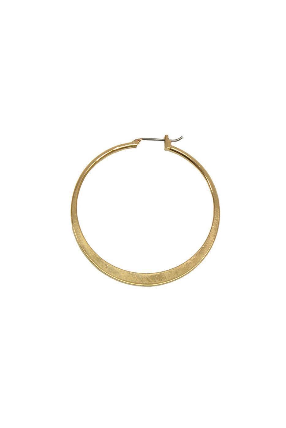 Large Flat Hoop Earrings
