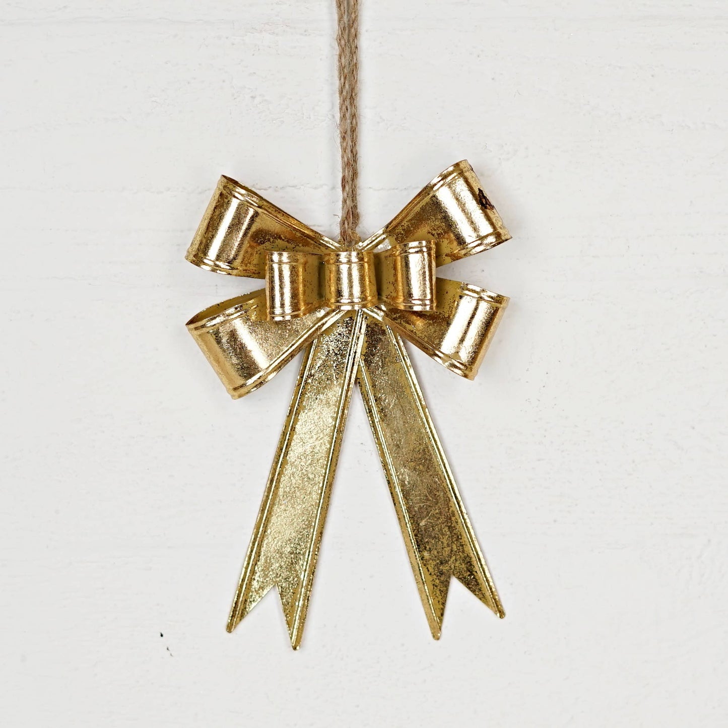 570677- Dazzling Gold Metal Bow Ornament-10L x 6.5W x 1.25T