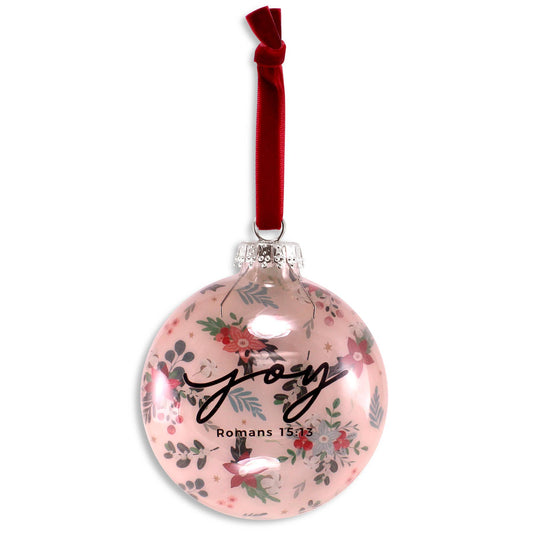 LCP Christmas Ornament Half Dome Print Joy
