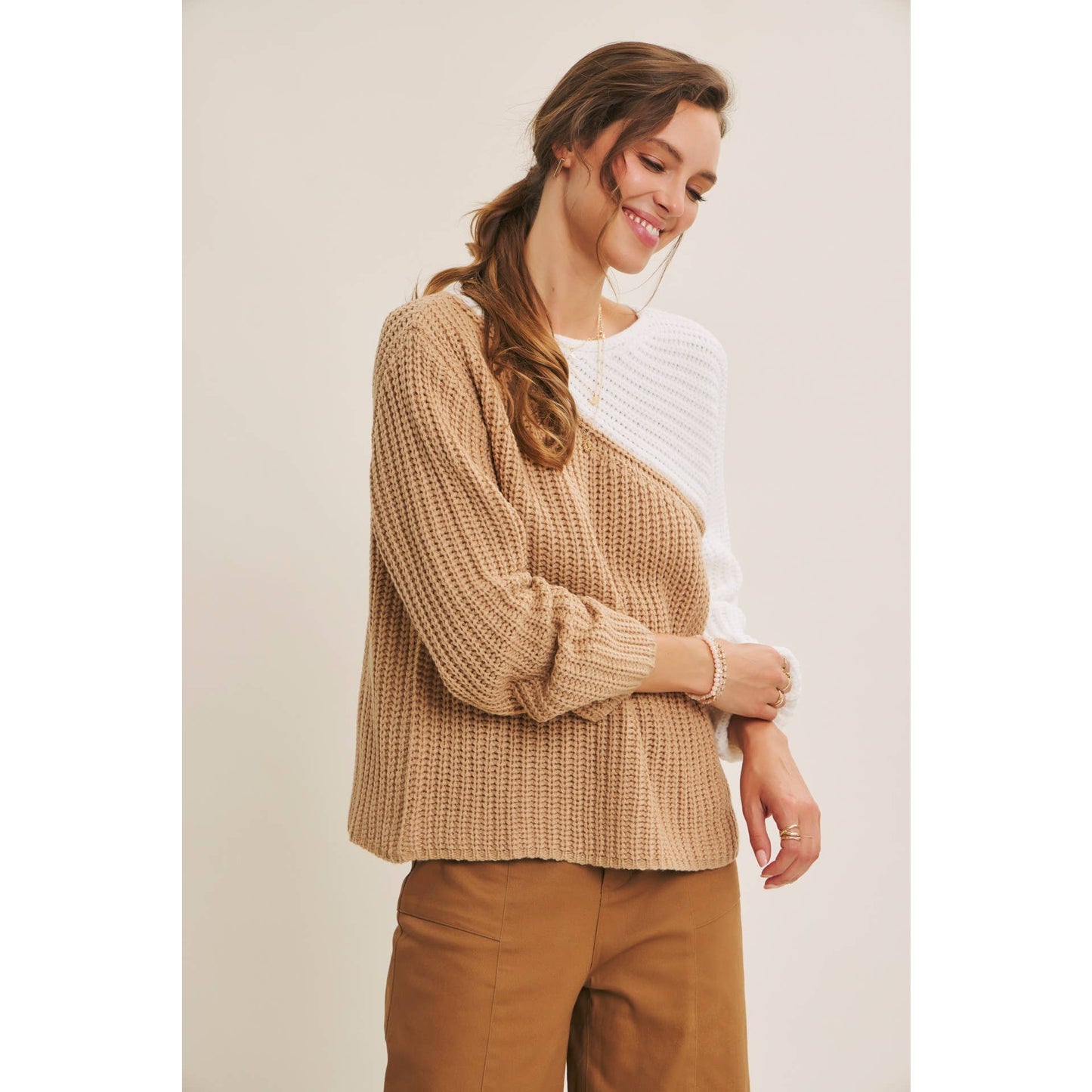 Coffee Shop Colorblock Top