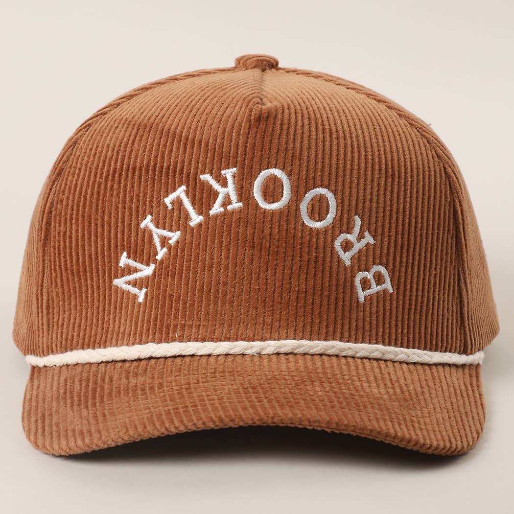 Custom Corduroy Embroidered Hat - Your City & State