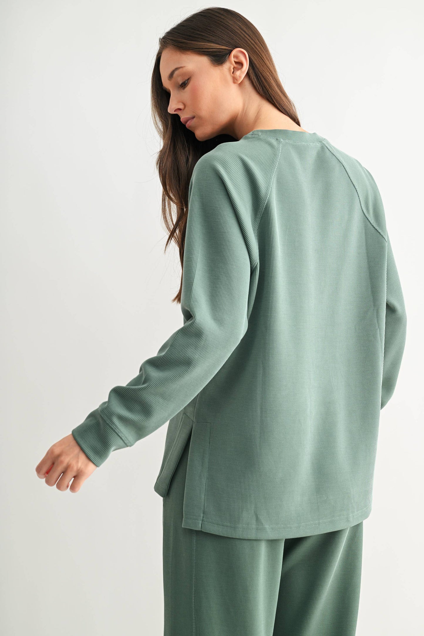 Luxe Sand Raglan Top