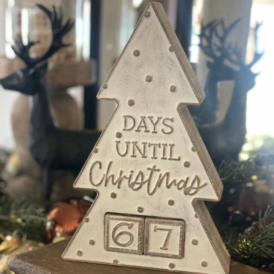 Carved Christmas 30 Day Countdown Tree