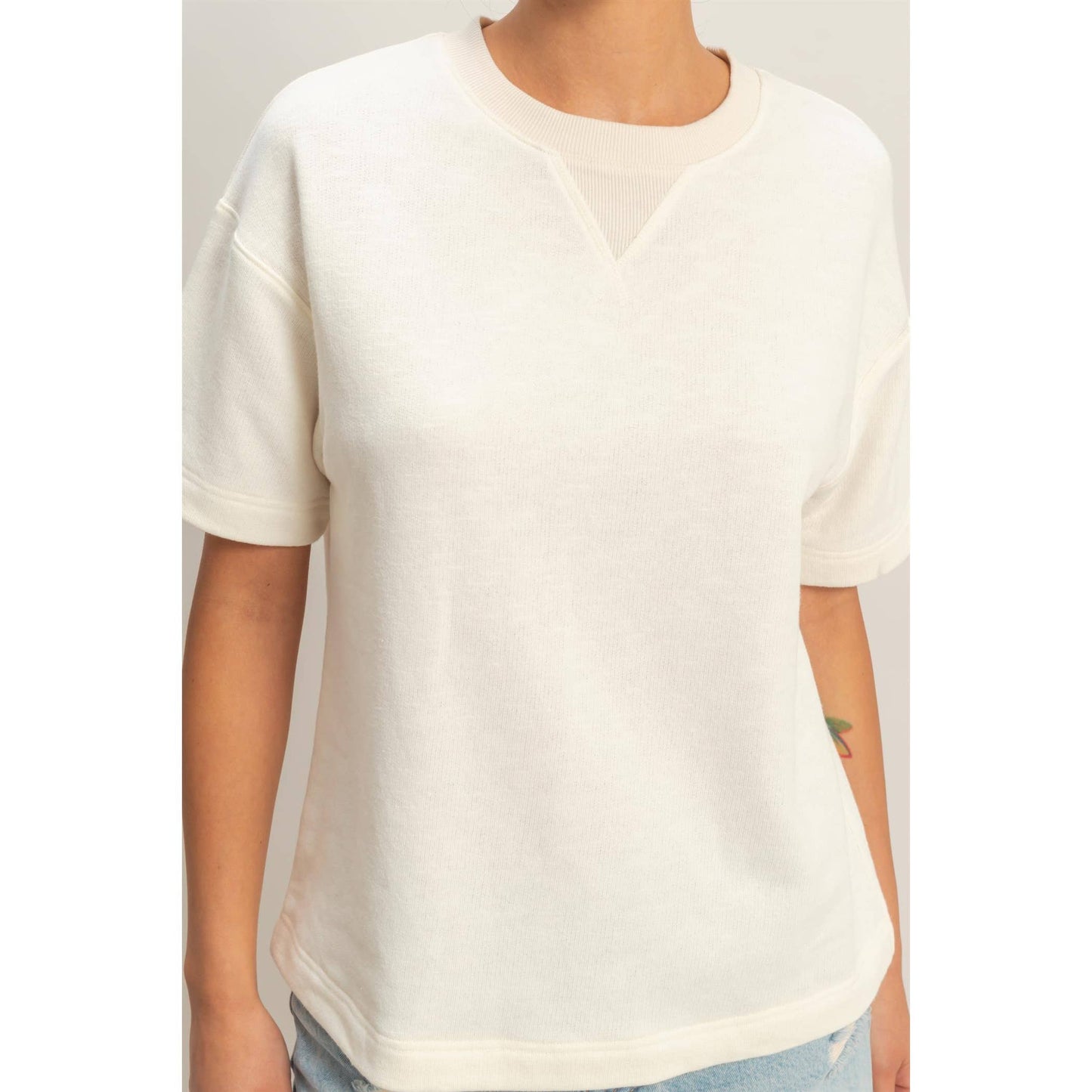 Saige Rolled Sleeve Top