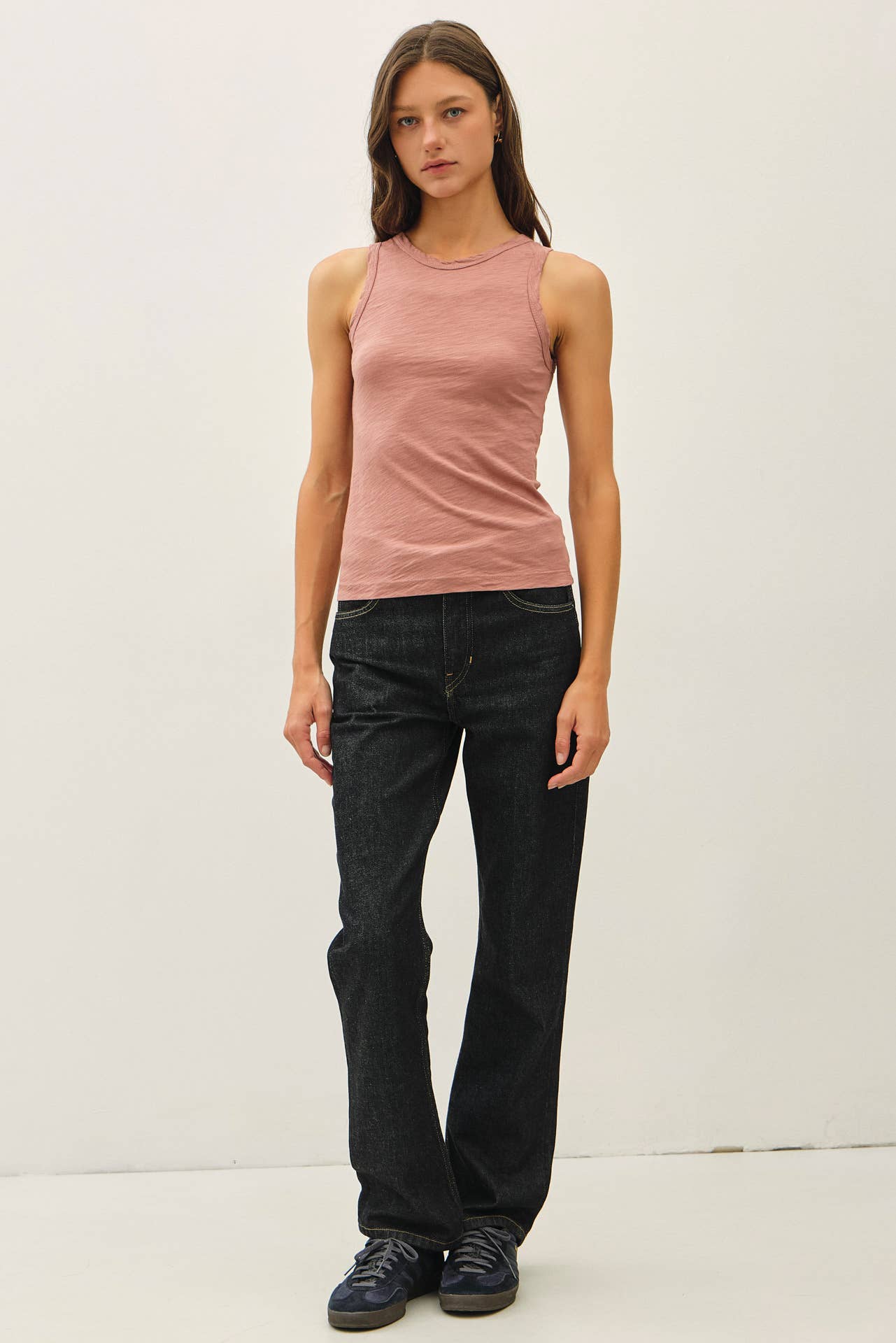GARMENT DYED COTTON SLUB TANK TOP