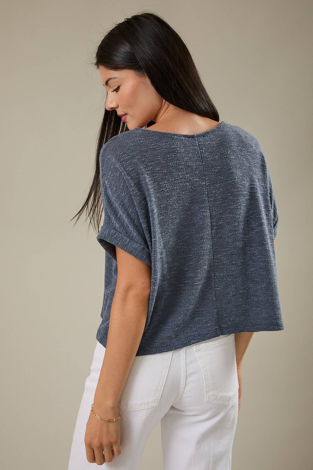 Biscotti Folded Sleeve Top