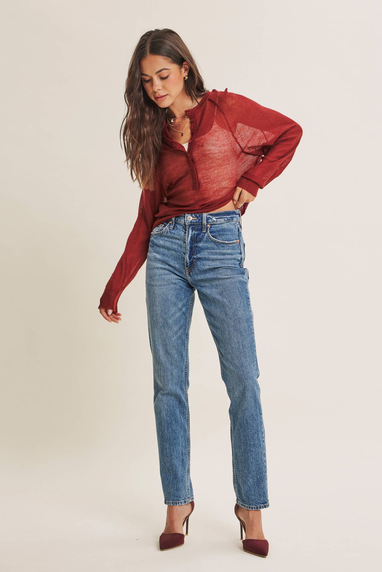 Autumn Sangria Henley