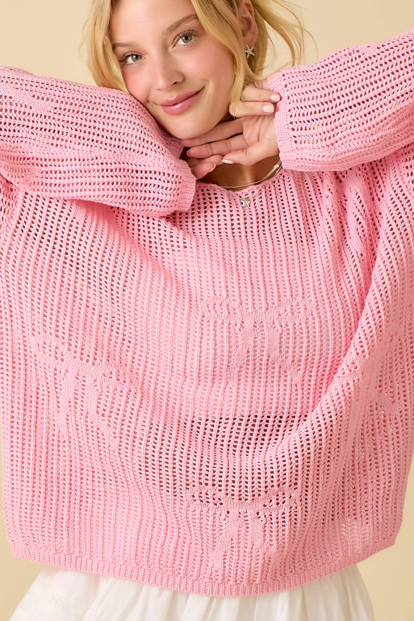 Boat Neck Crochet Bow Top