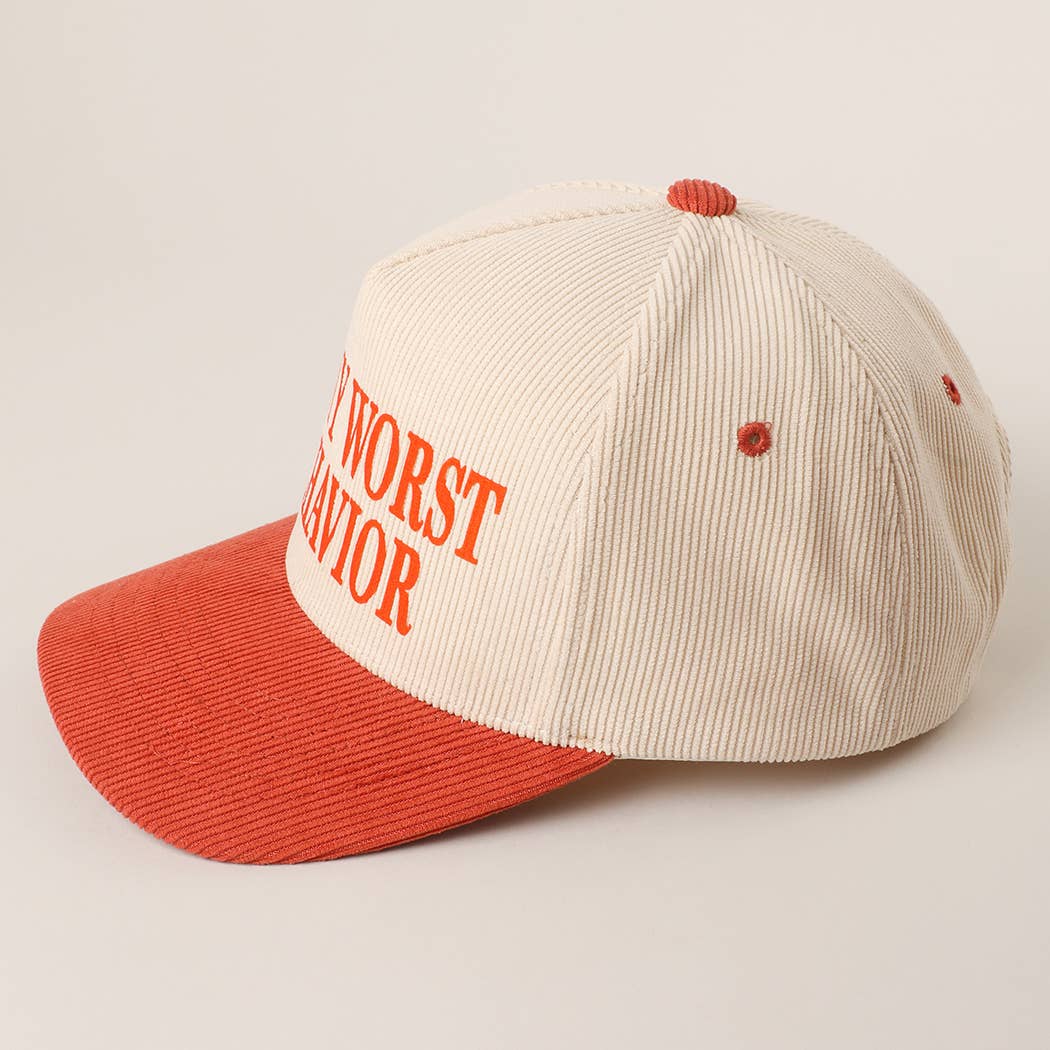 WORST BEHAVIOR Corduroy Trucker