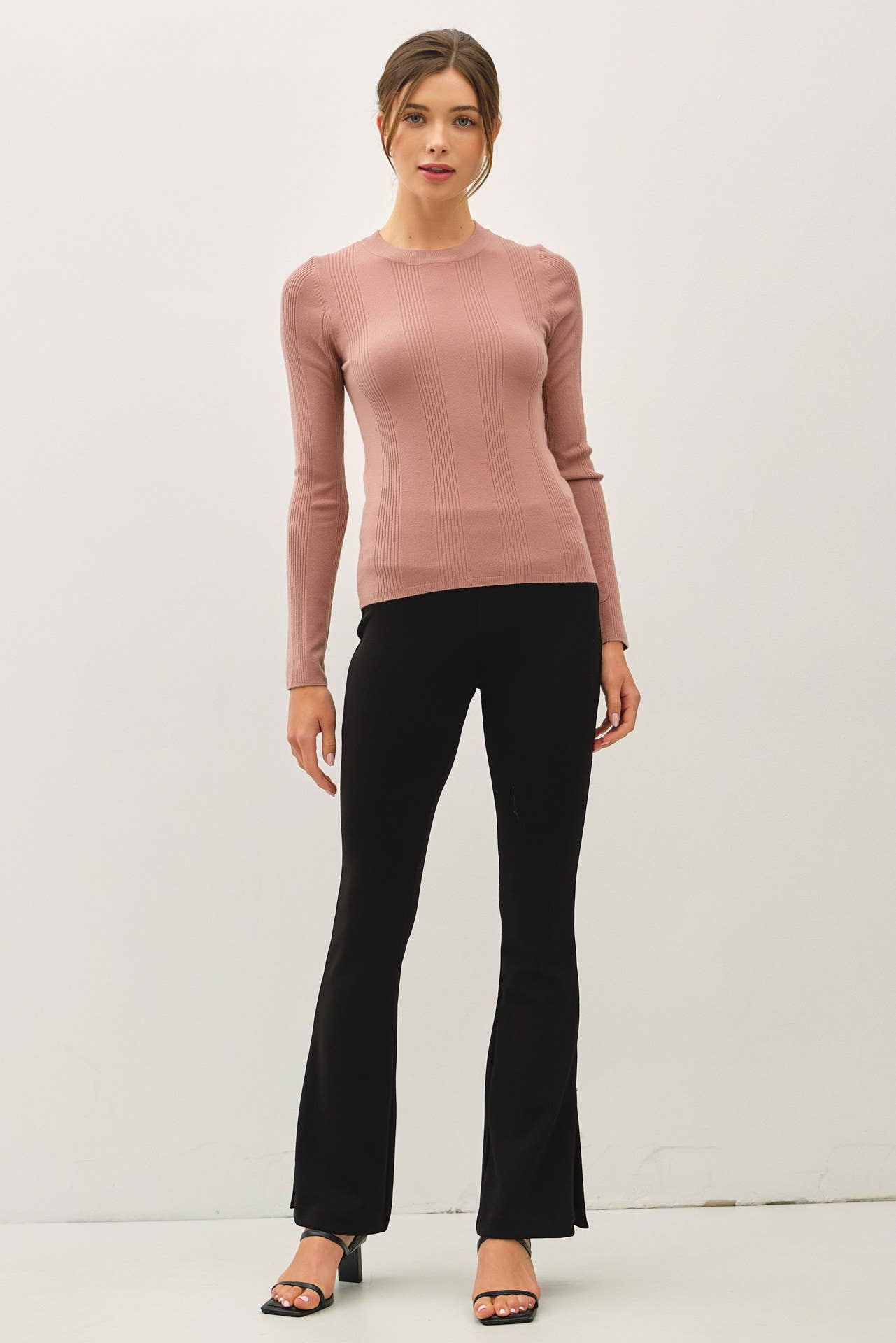 Basic Babe Patterned Knit Top