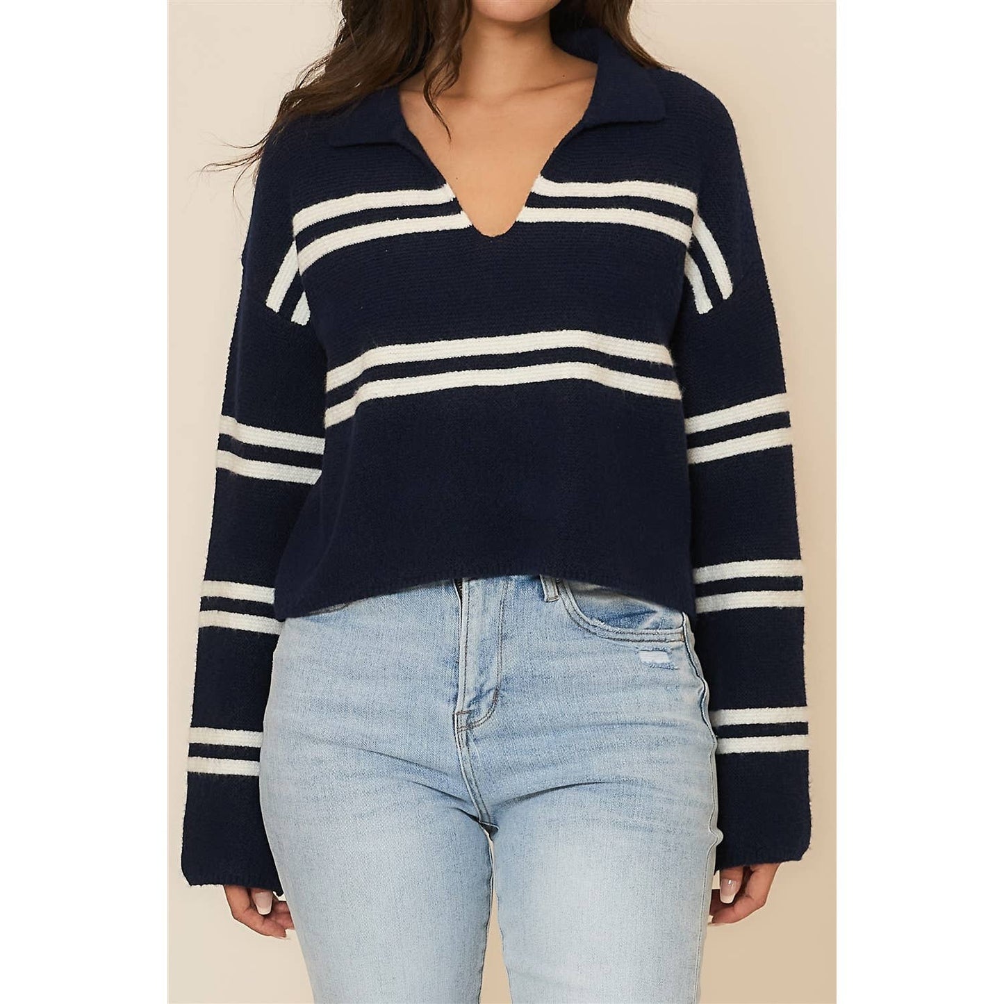 Boat Babe Navy Sweater