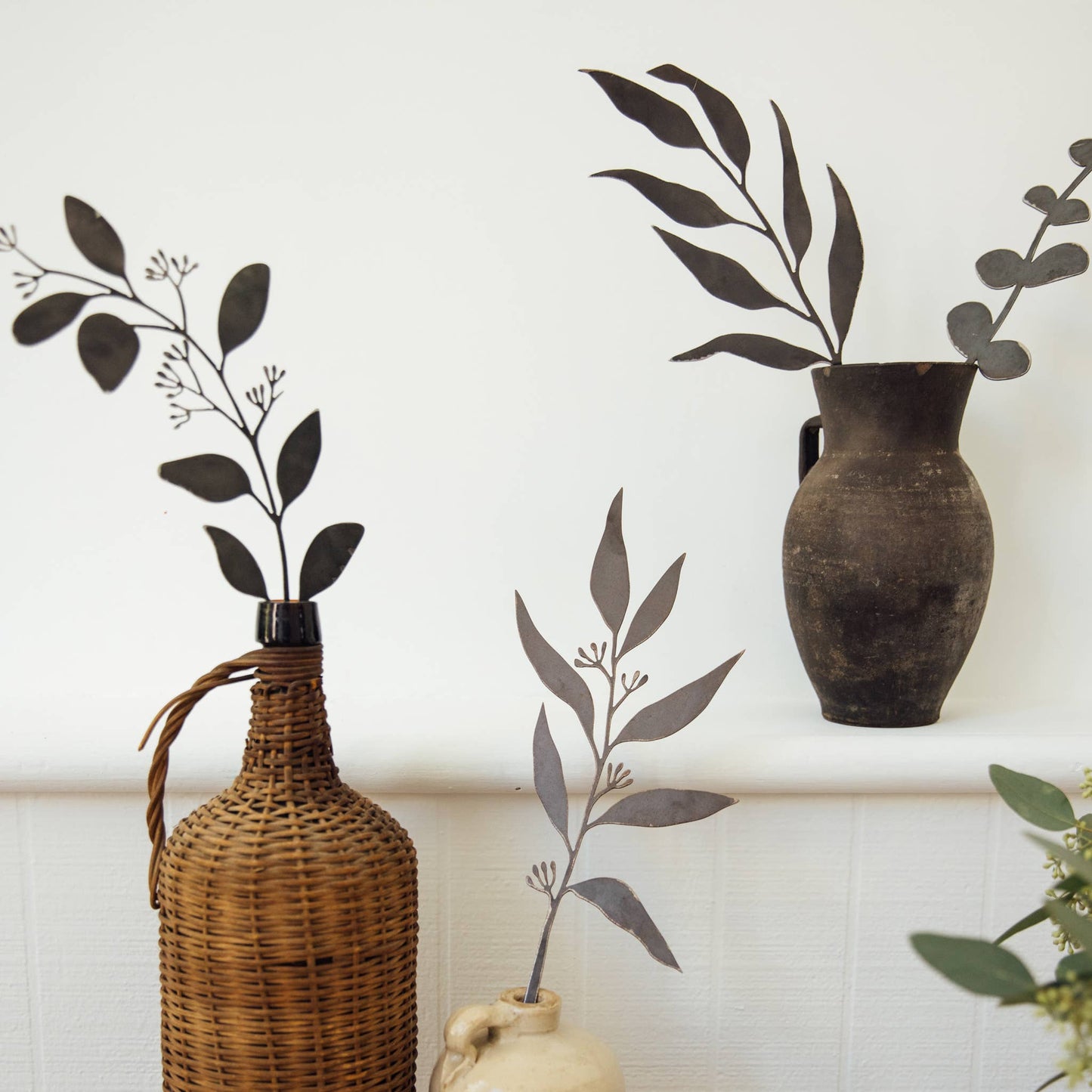 Raw Steel Eucalyptus Stems