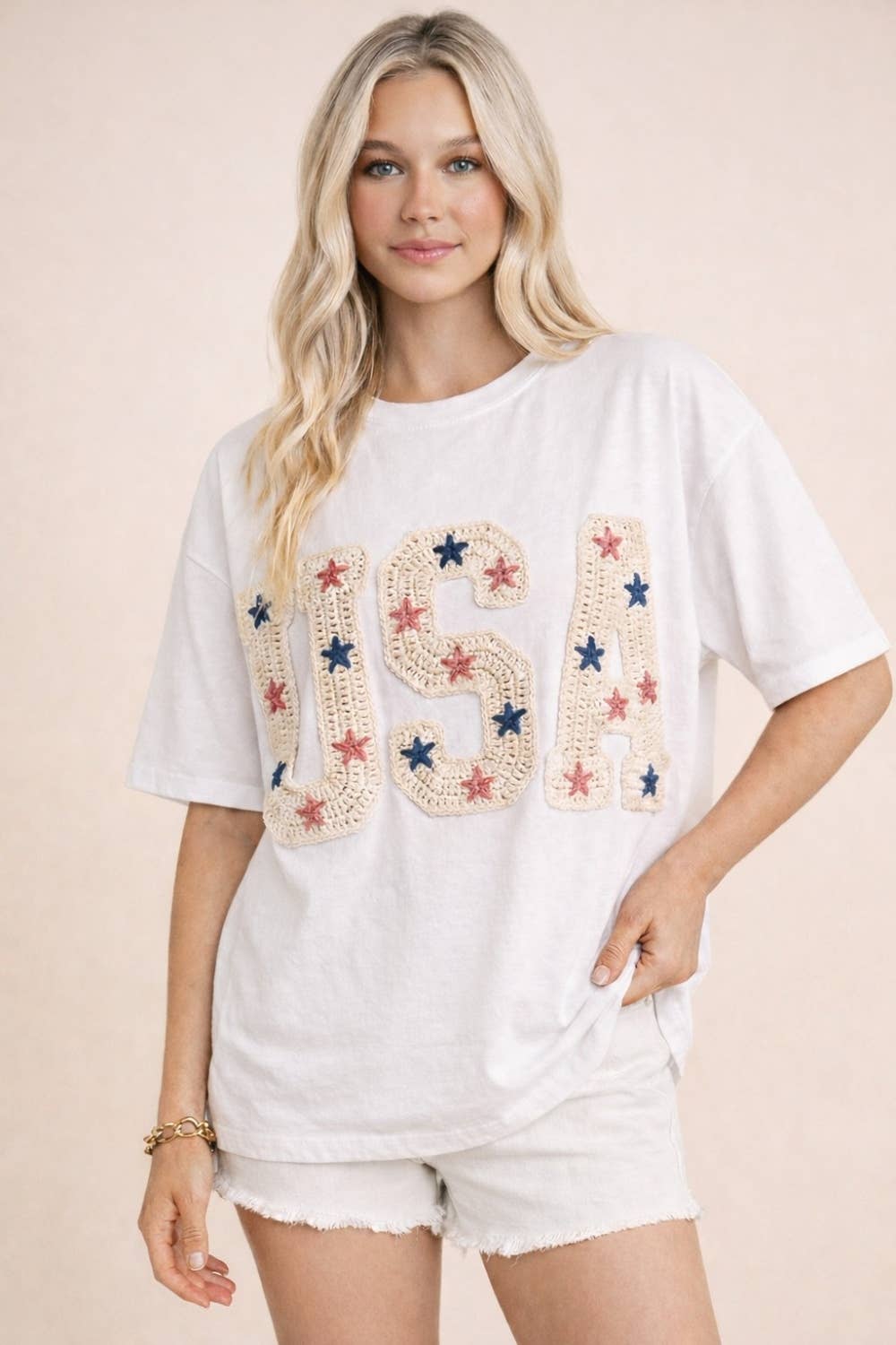 4th of July Crochet Star Tee