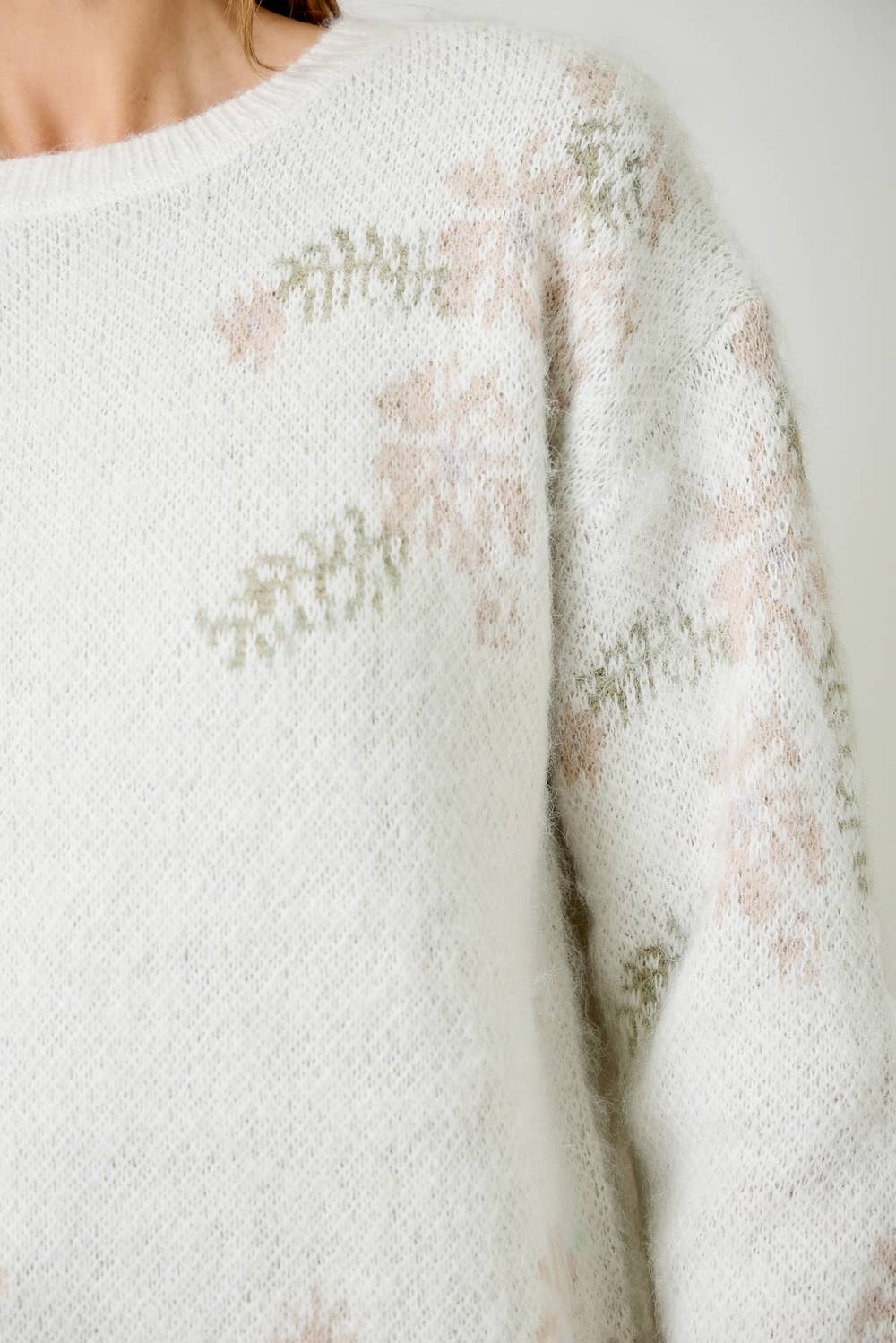 Winter Blues Floral Sweater
