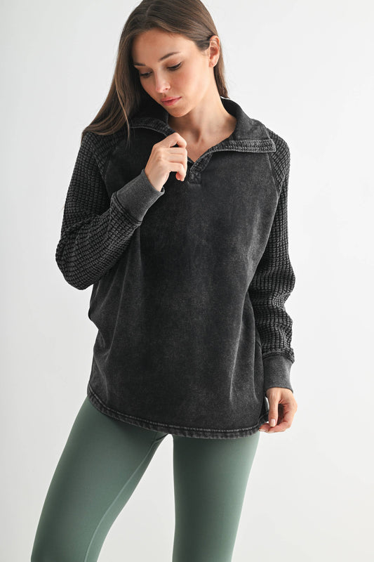 Duality Waffle Knit Henley