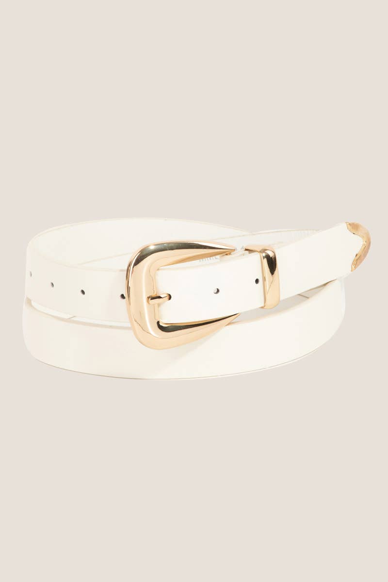 Smooth Vegan Leather Belt