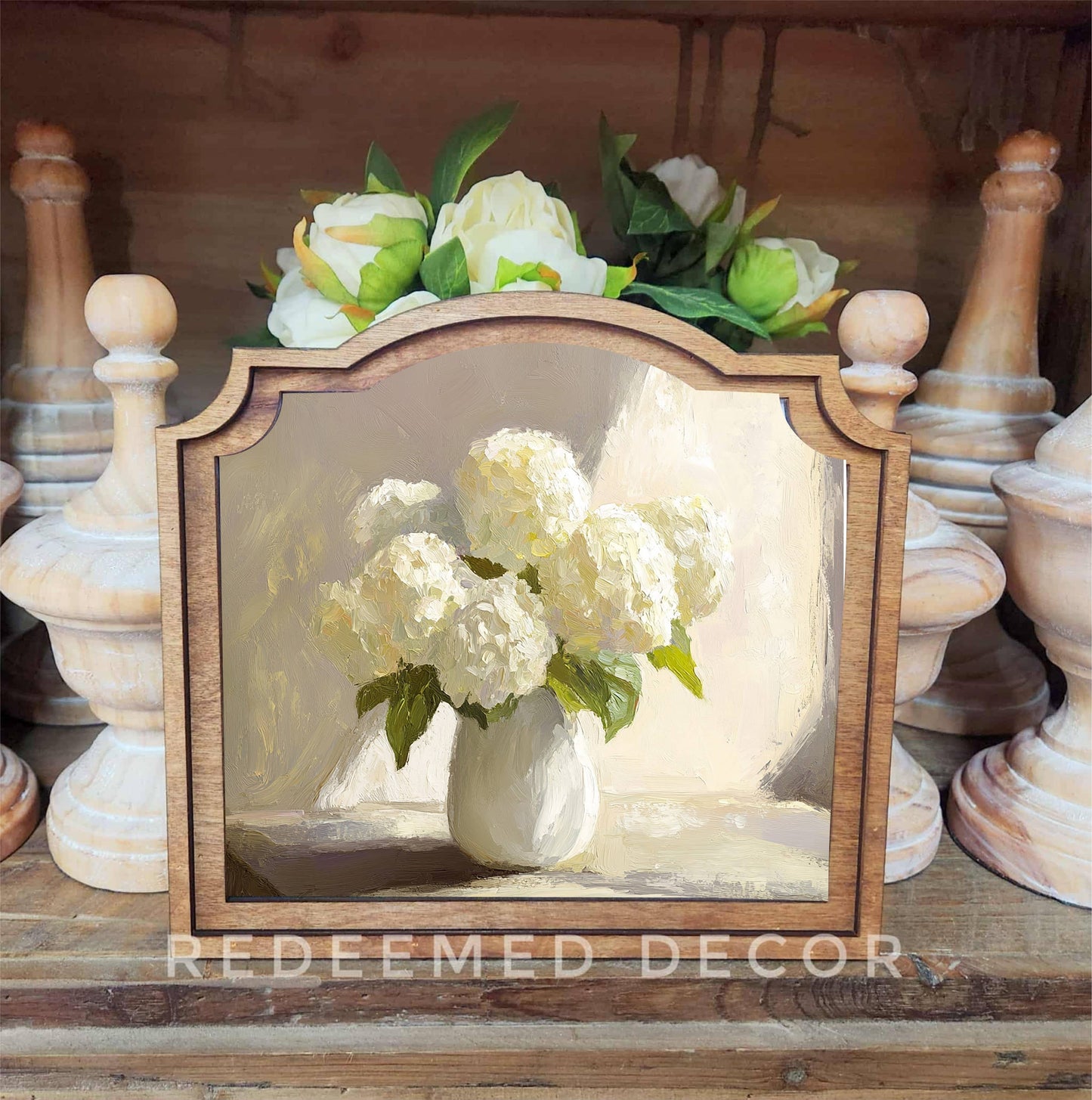 Provincial Hydrangea Vase Framed Art
