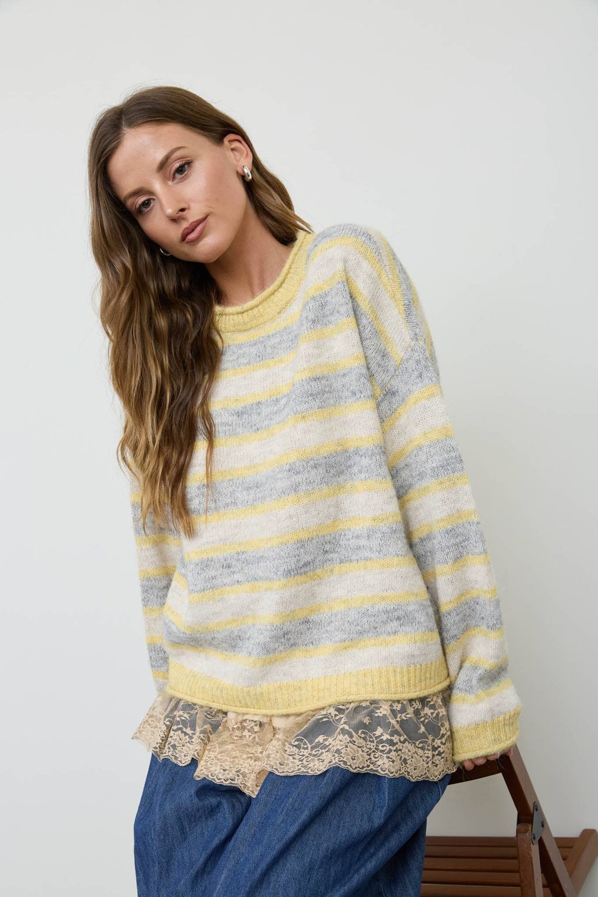 Boho Babe Striped Sweater