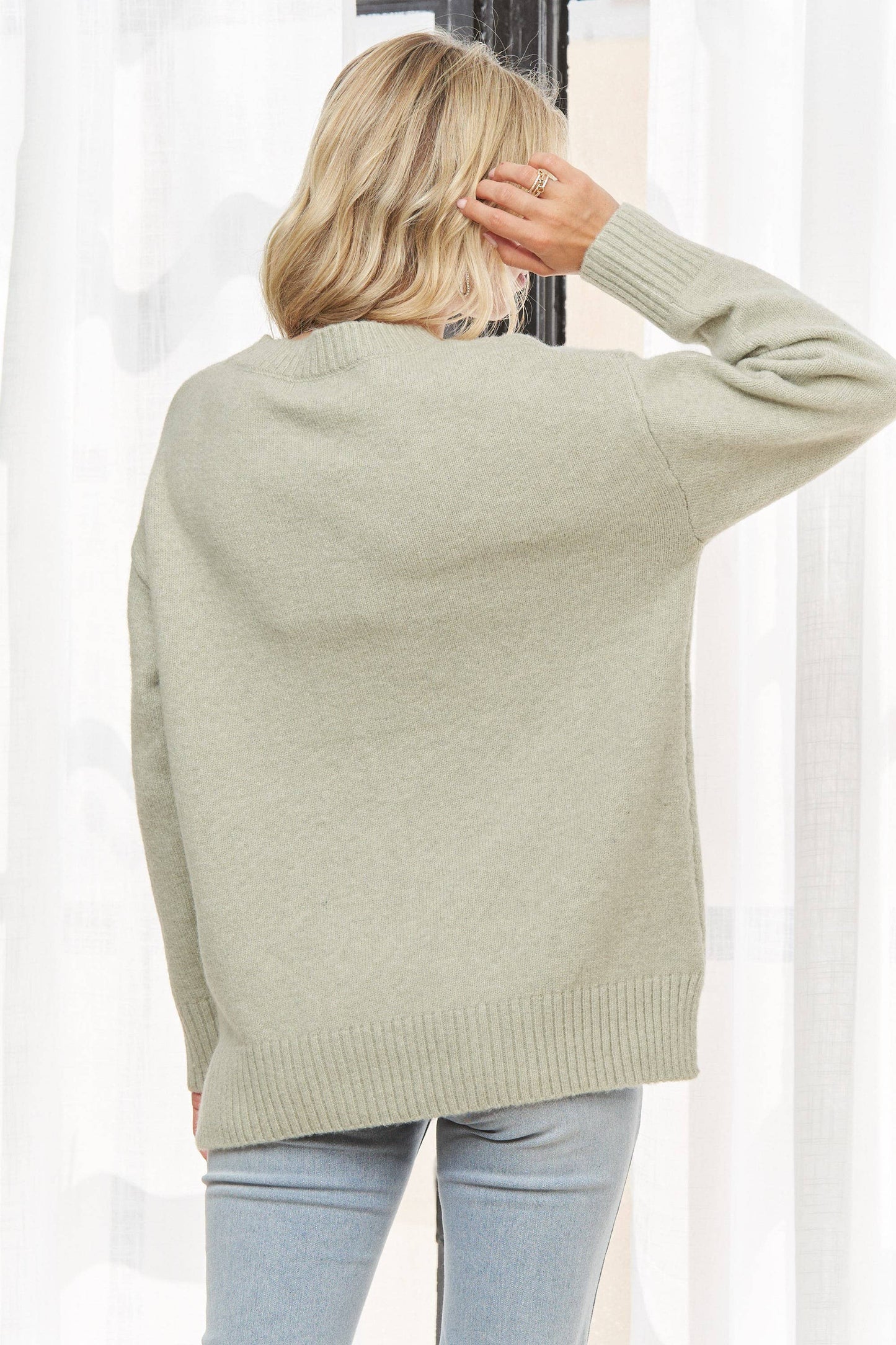 Front Seam Pullover Sweater