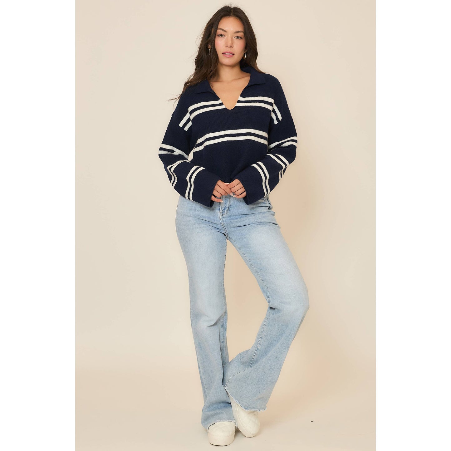 Boat Babe Navy Sweater