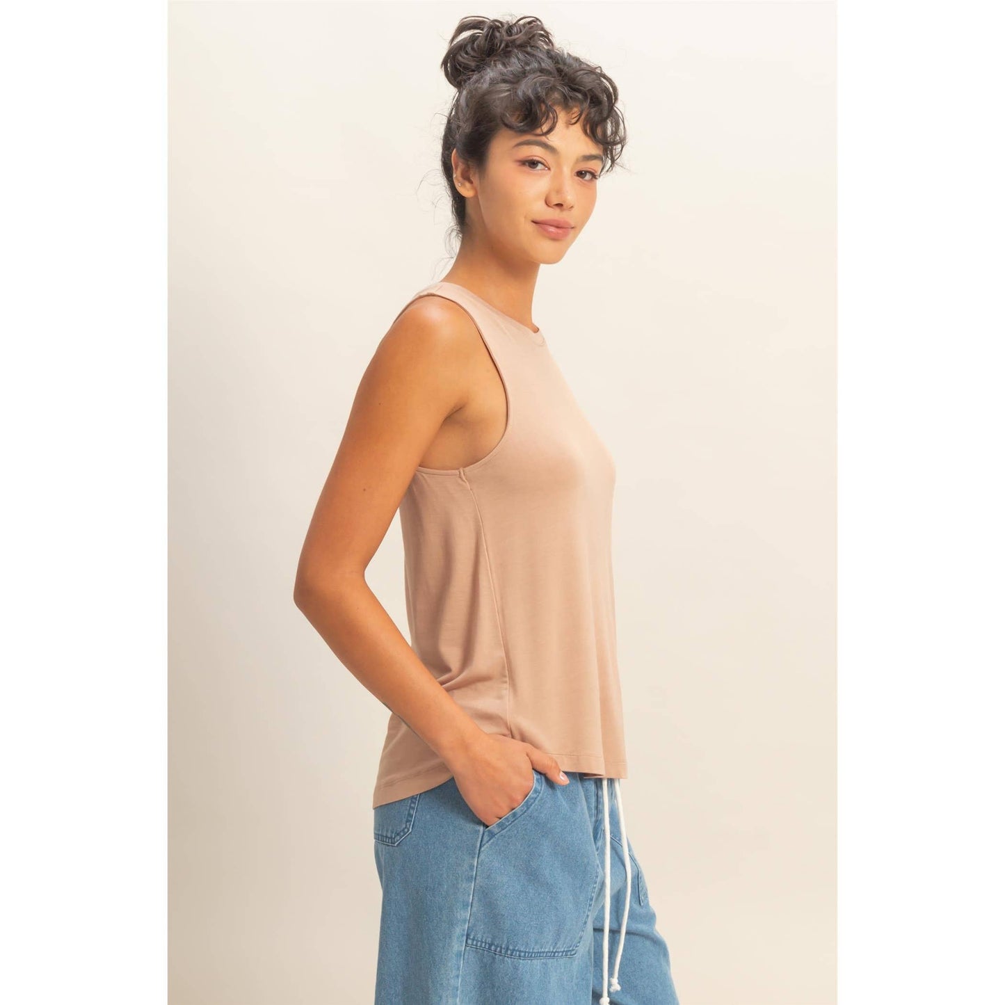 Basic Babe Rayon Flow Tank
