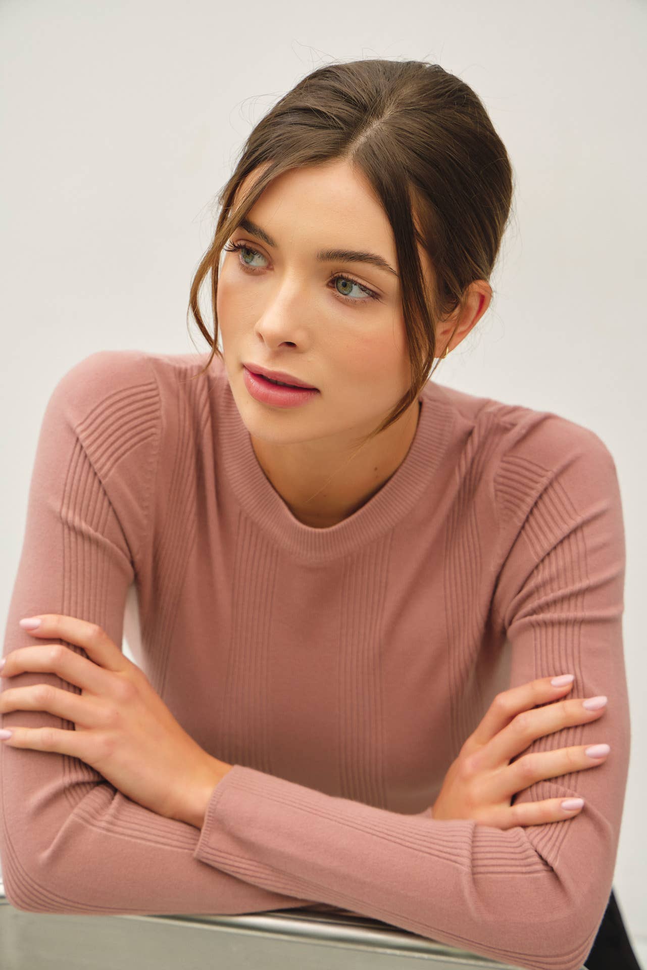 Basic Babe Patterned Knit Top