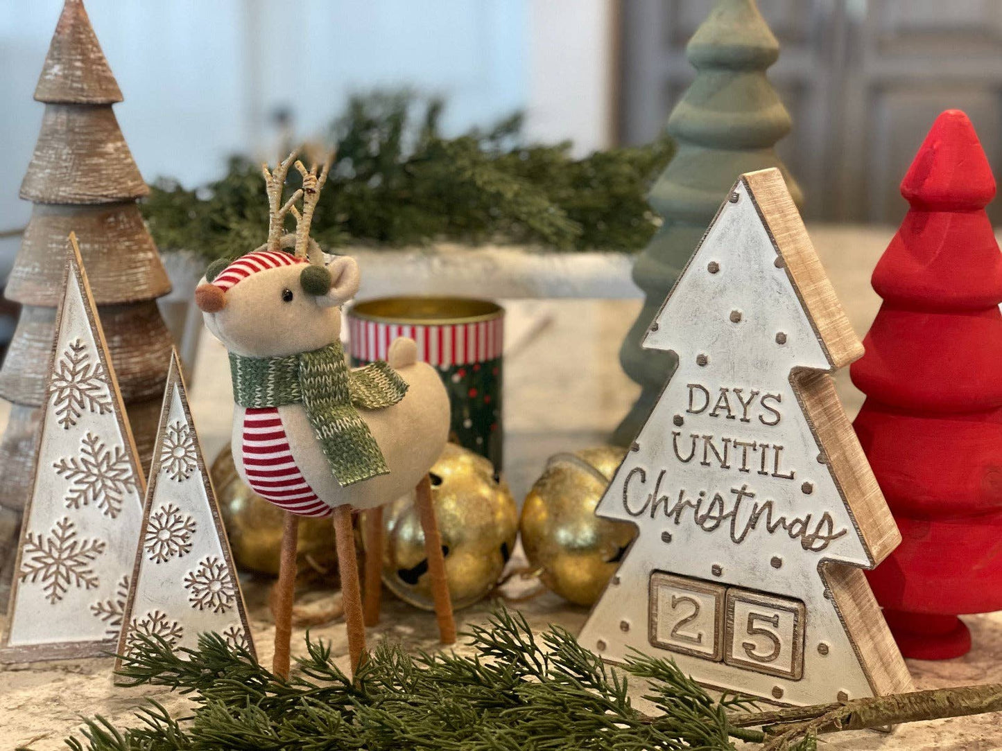 Carved Christmas 30 Day Countdown Tree