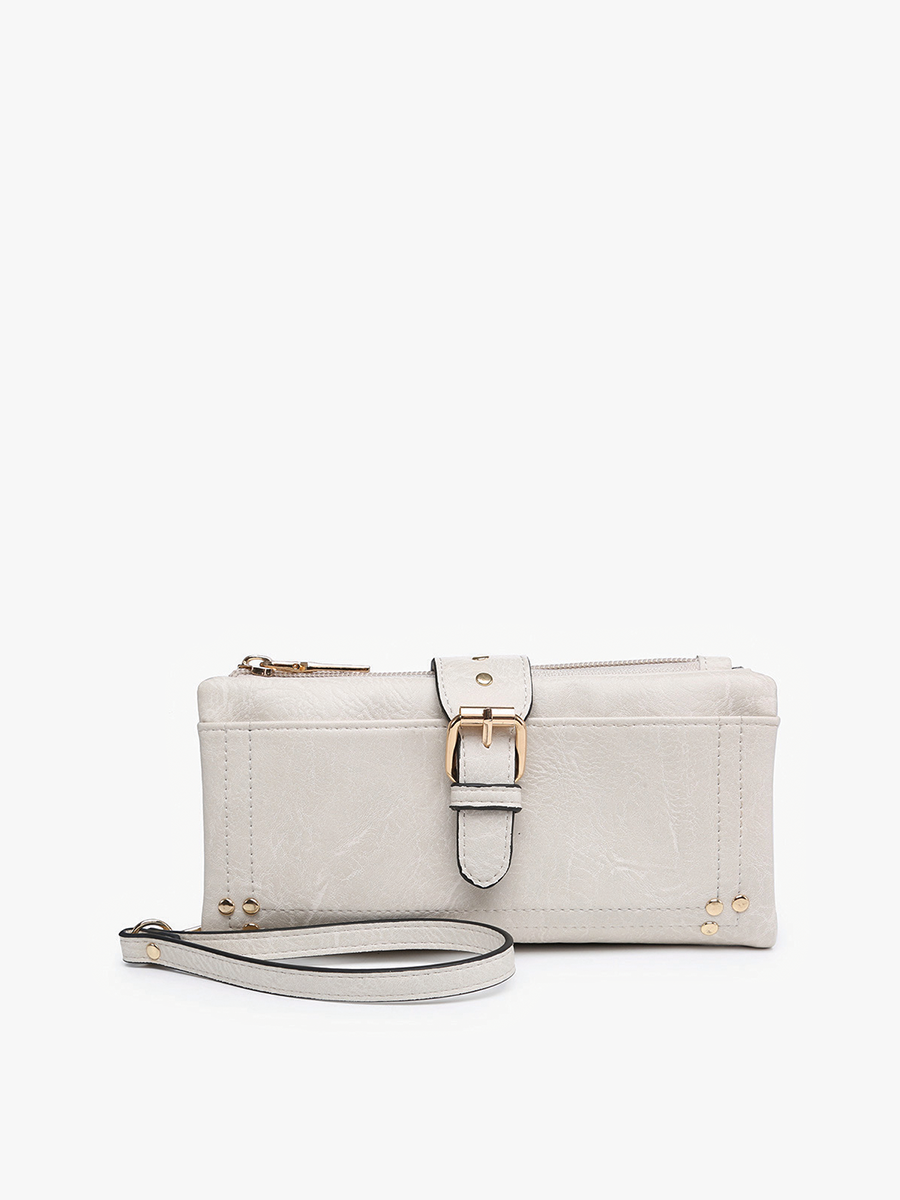 Cadence Buckle Wallet/Clutch w/ Zip Top