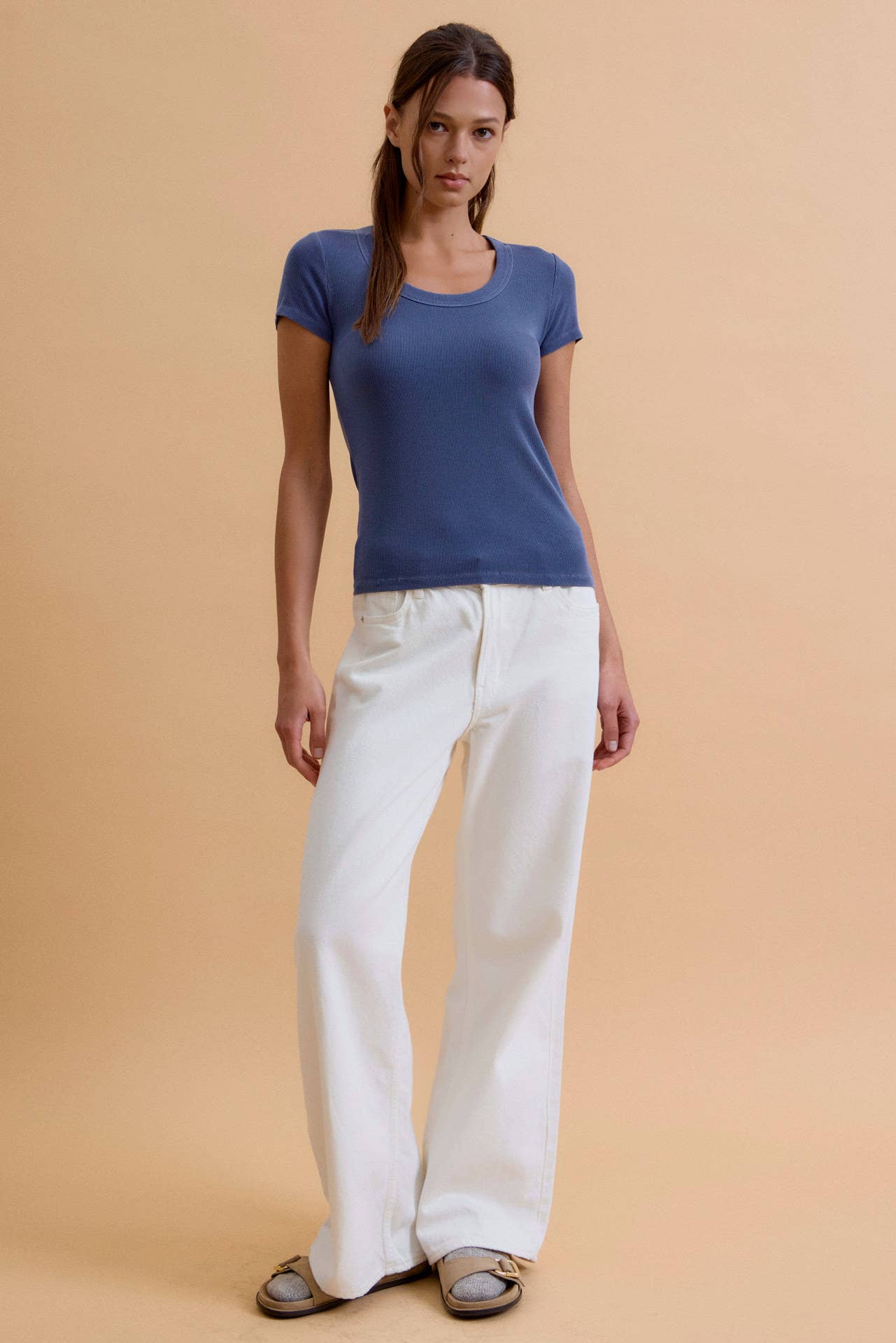 [NEW SHADE]ULTRA SOFT BASIC SCOOP NECK BABY TEE