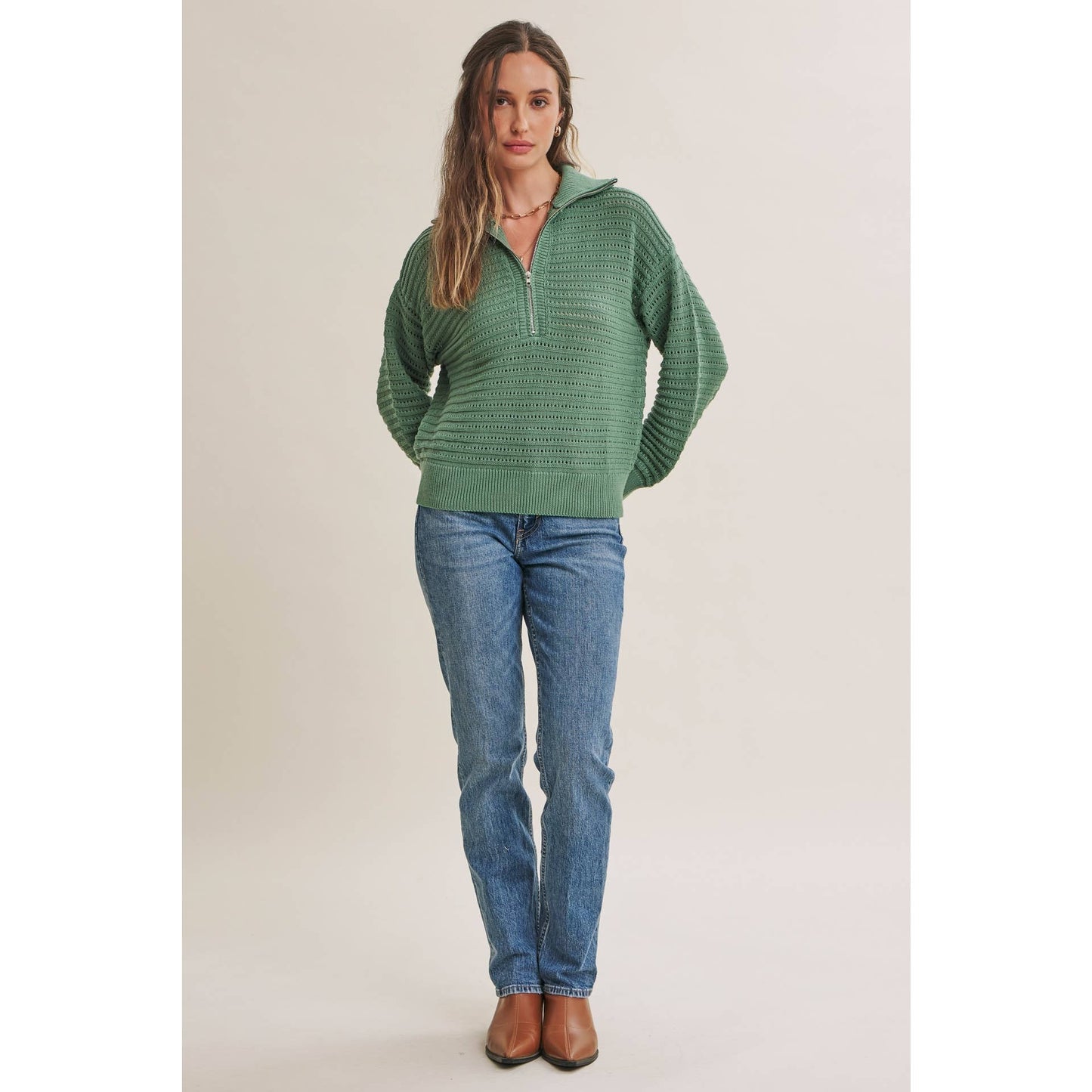Mountain Air Crochet 1/4 Zip