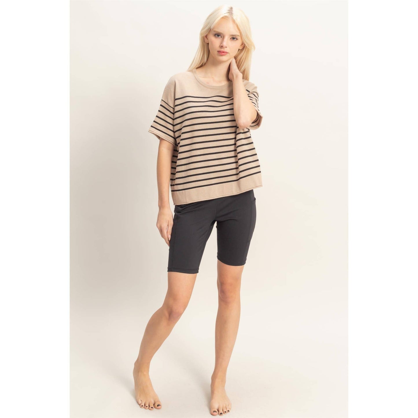 Piper Striped Sleeve Top