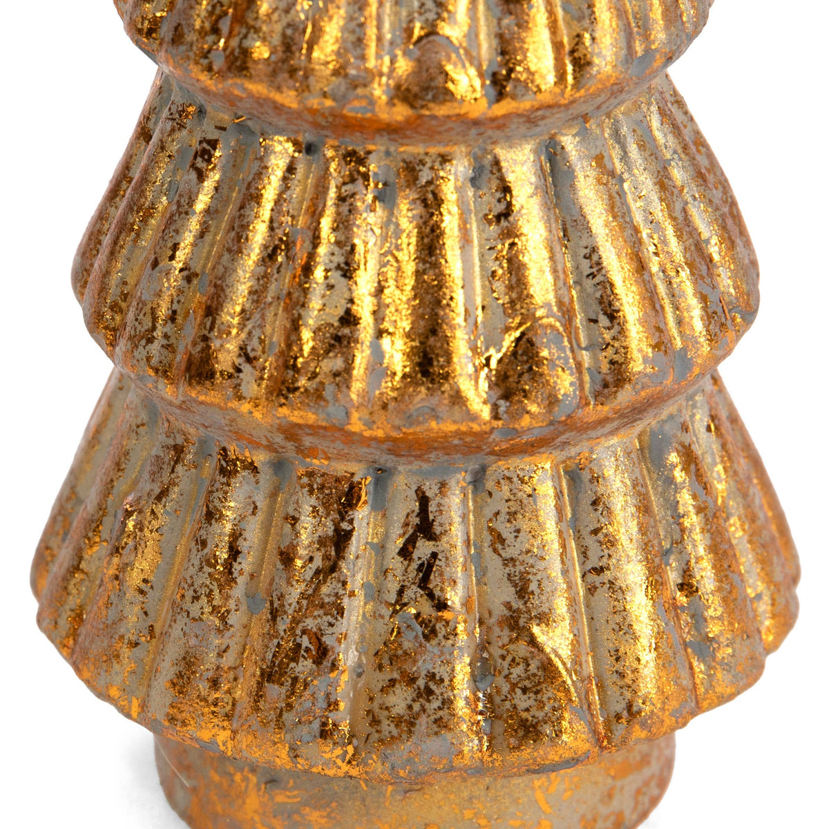 Gold Cement Christmas Tree Figurine