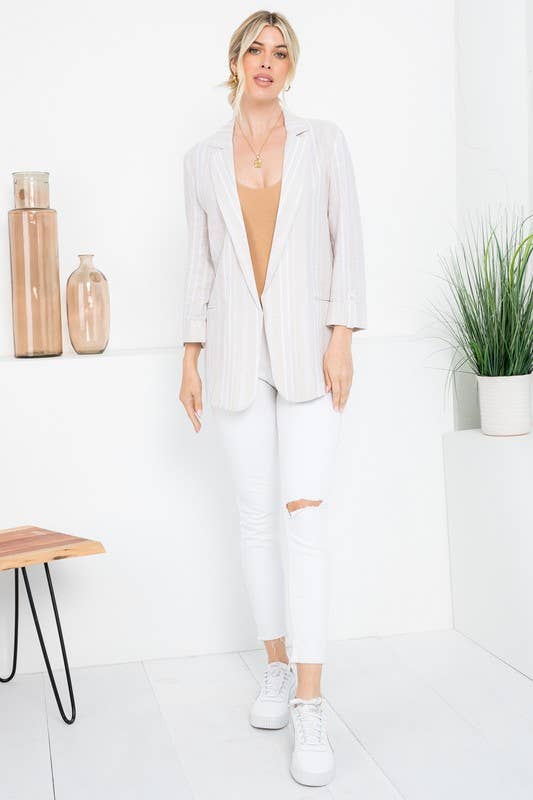 Corporate Girly Blazer White