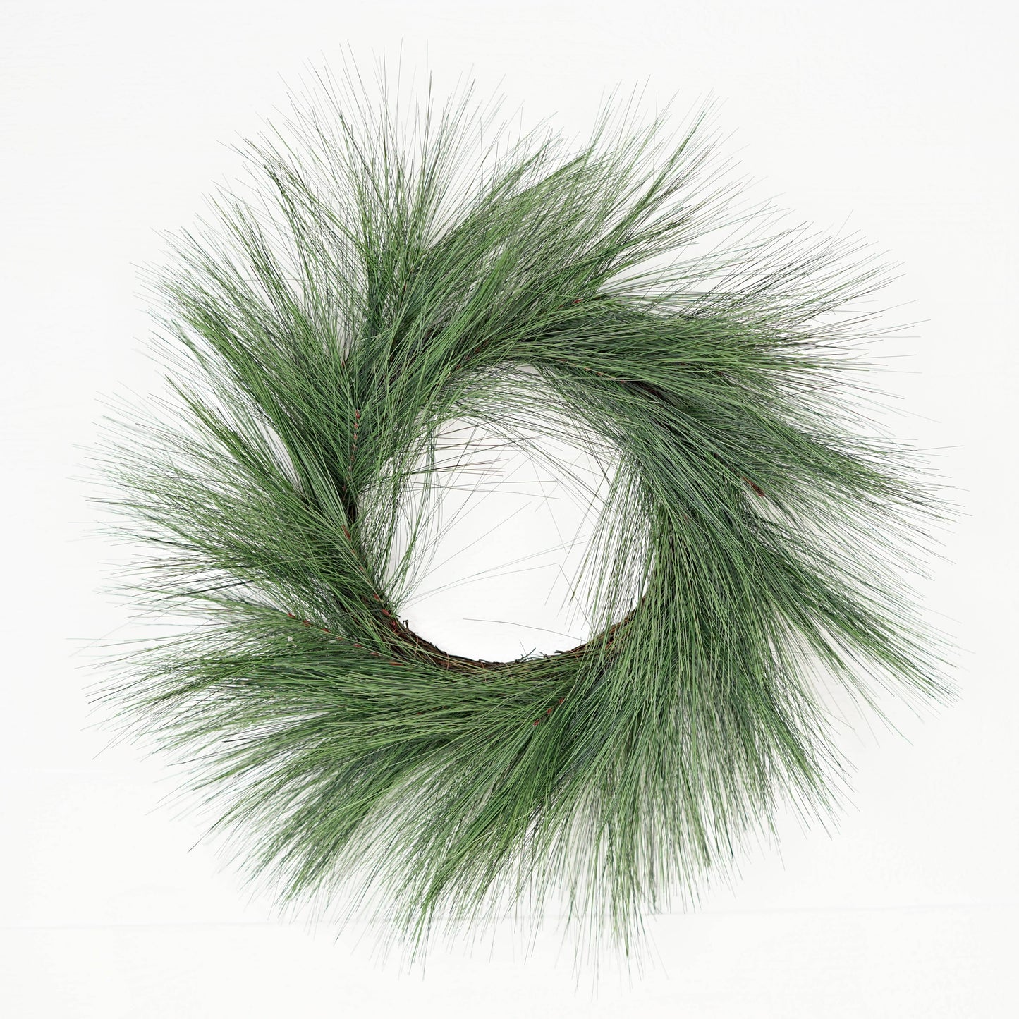 510180- 28in(10)Twig Wreath-Evergreen Jumbo Needle Pine