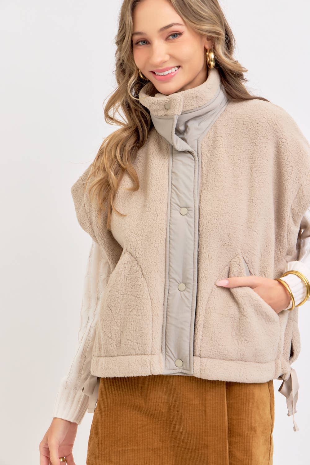 Cozy Are We Fleece Vest