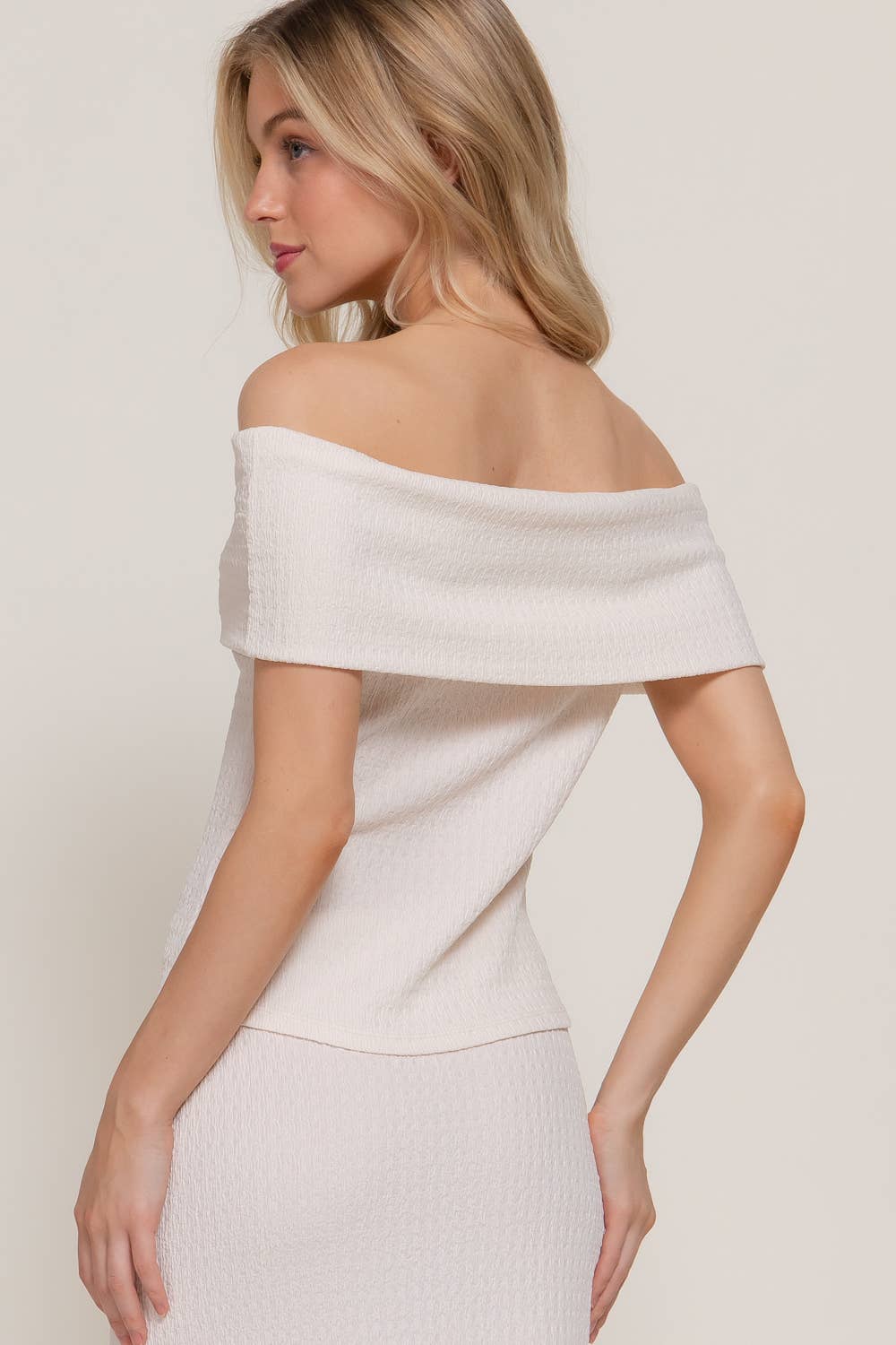 Come Sail Away Off Shoulder Top