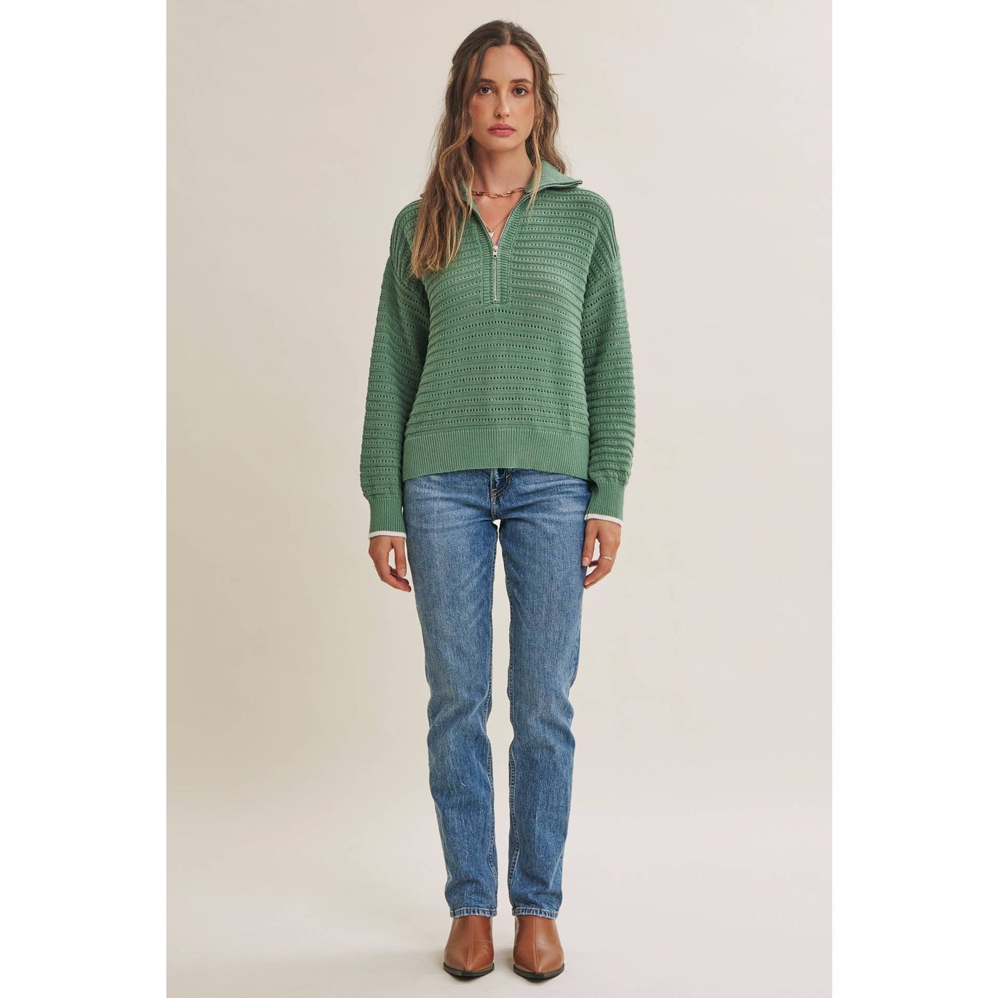 Mountain Air Crochet 1/4 Zip