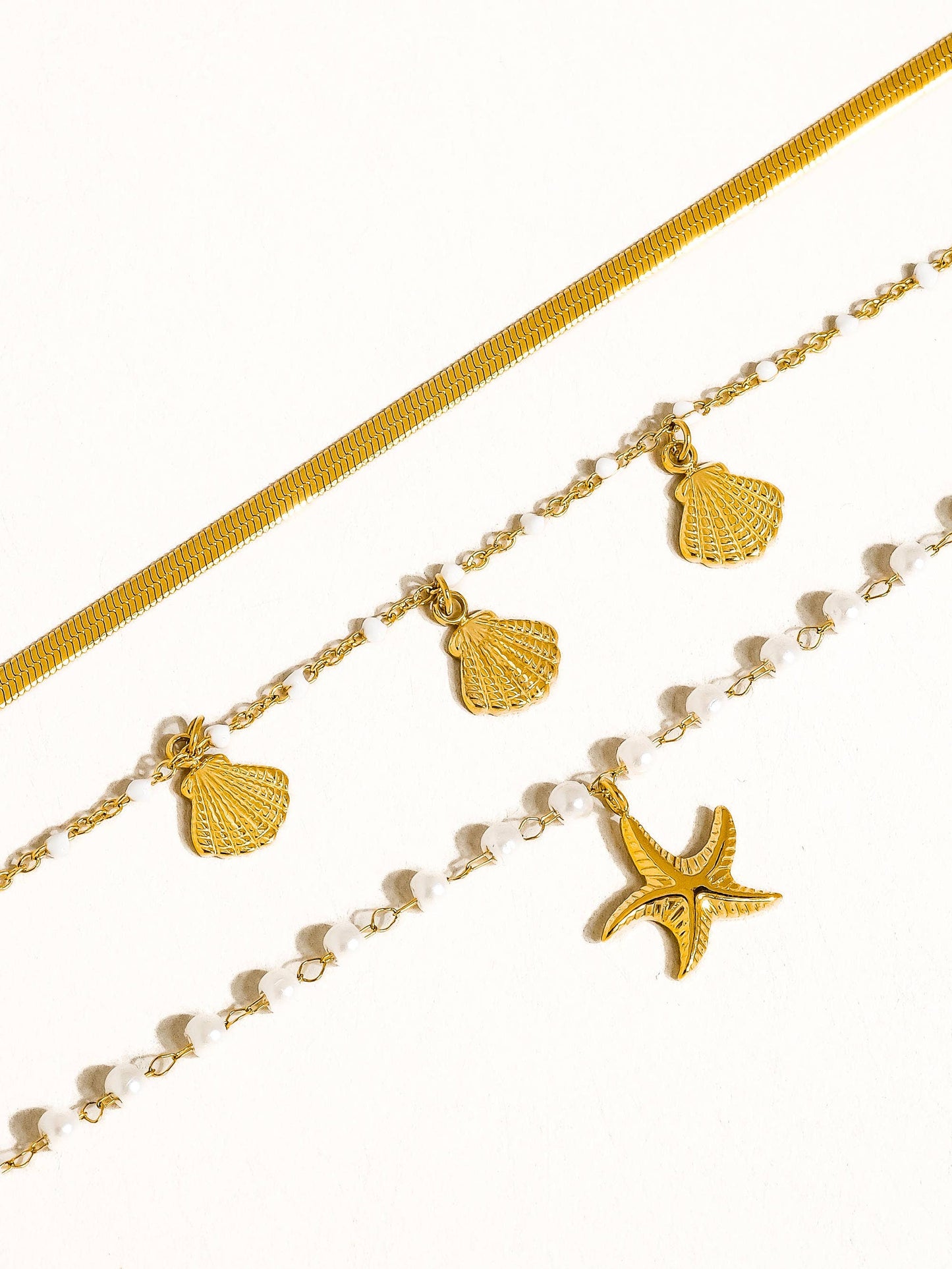Cassis 18K Gold Pearl Bracelet Set