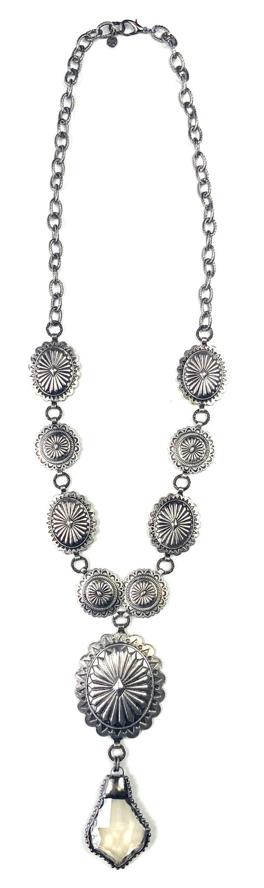 NK-Mixed Glass Pendant Necklace