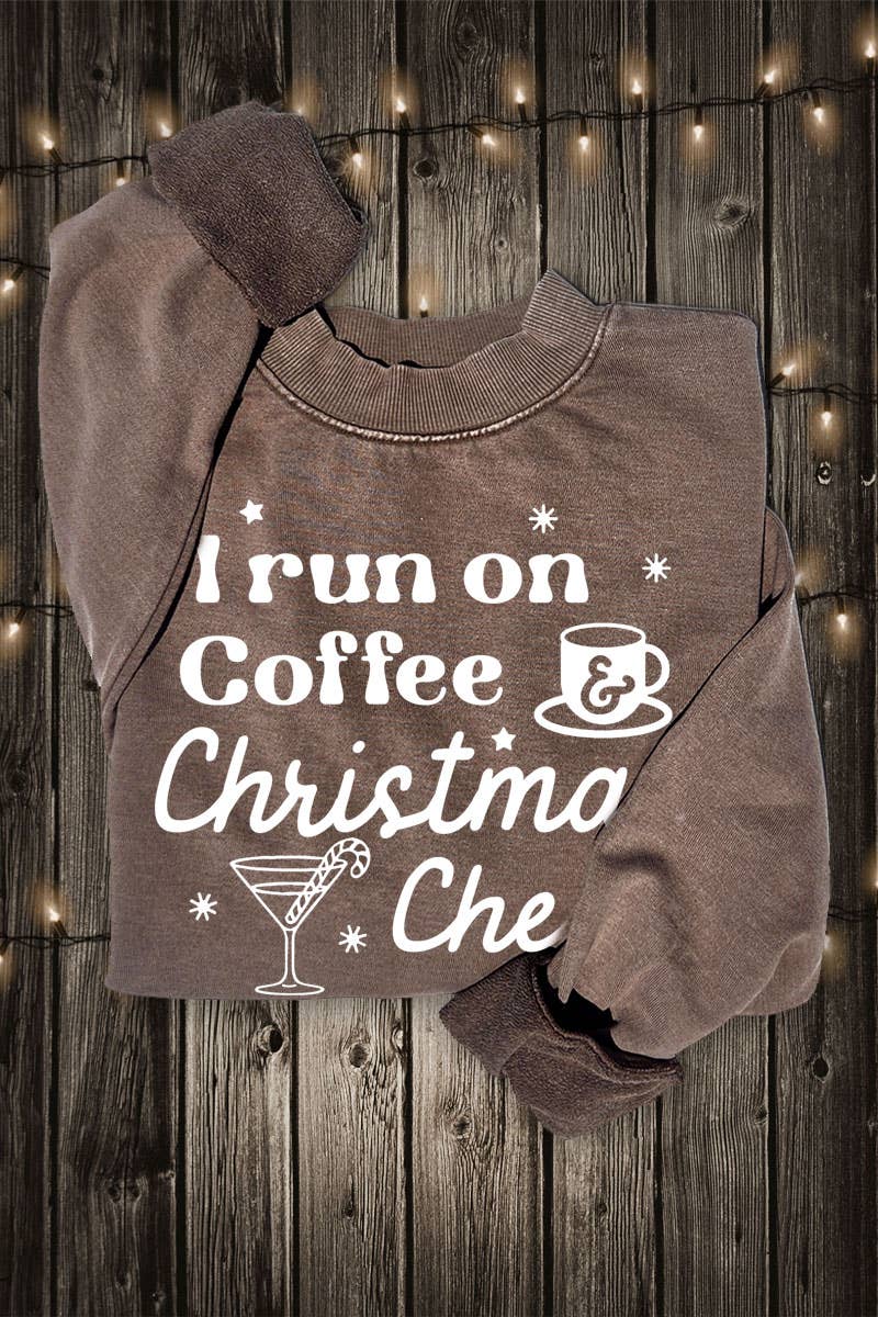 I RUN ON COFFEE MINERAL GRAPHIC SWEATSHIRTS