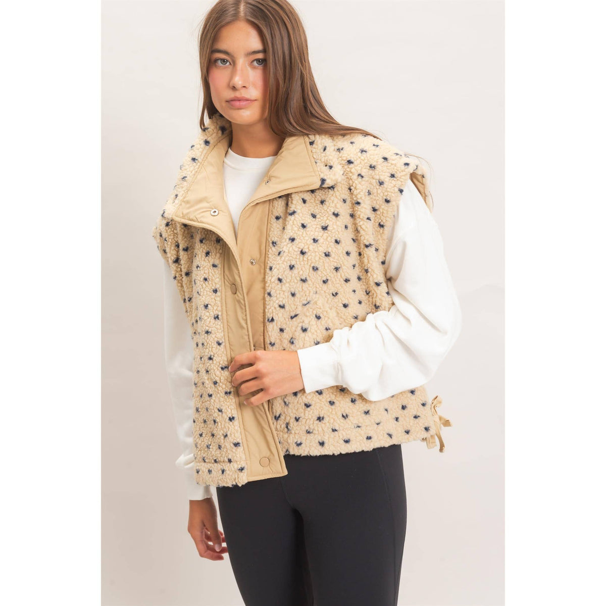 Polka Dot Sherpa Vest