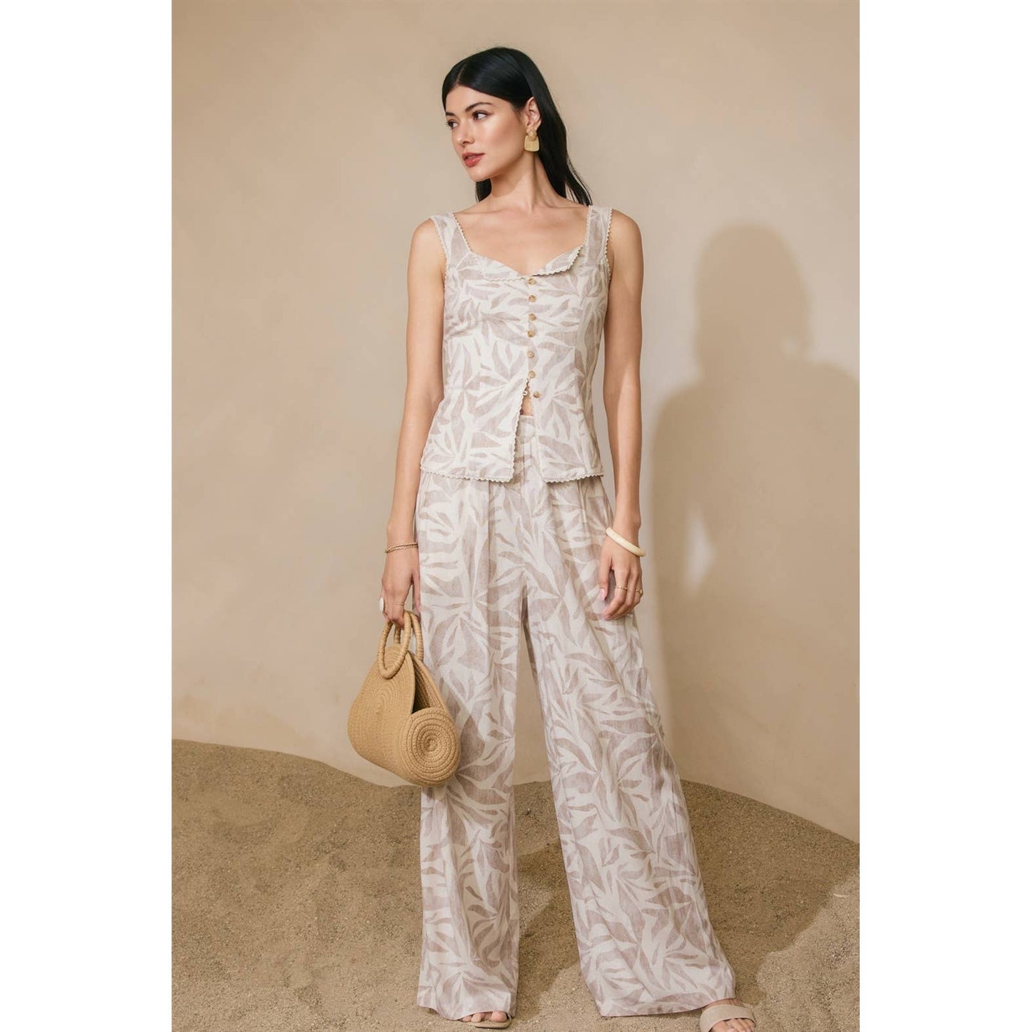 Driftwood Dreams Front Pleated Pants