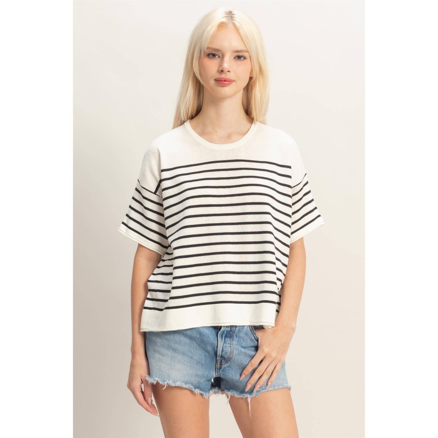 Piper Striped Sleeve Top