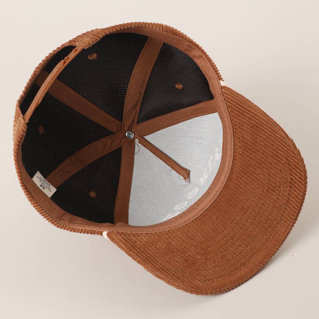 Custom Corduroy Embroidered Hat - Your City & State