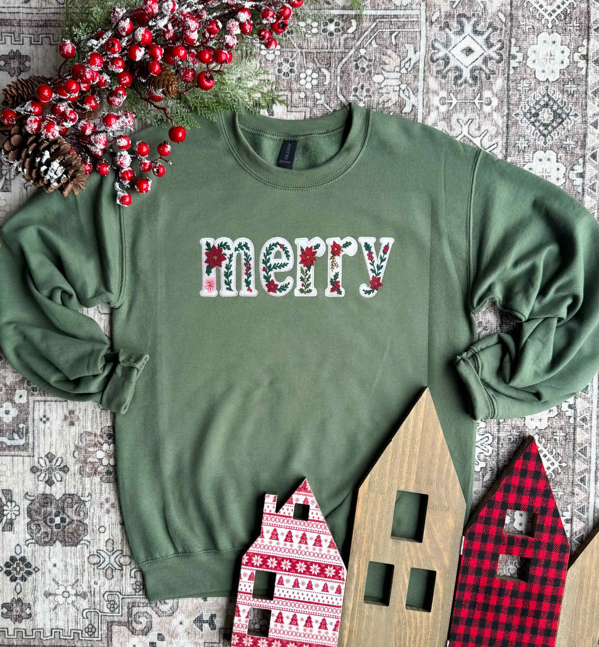 Merry Poinsettia Sweatshirt