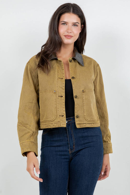 Breaking Camp Cotton Twill Cropped Barn Jacket
