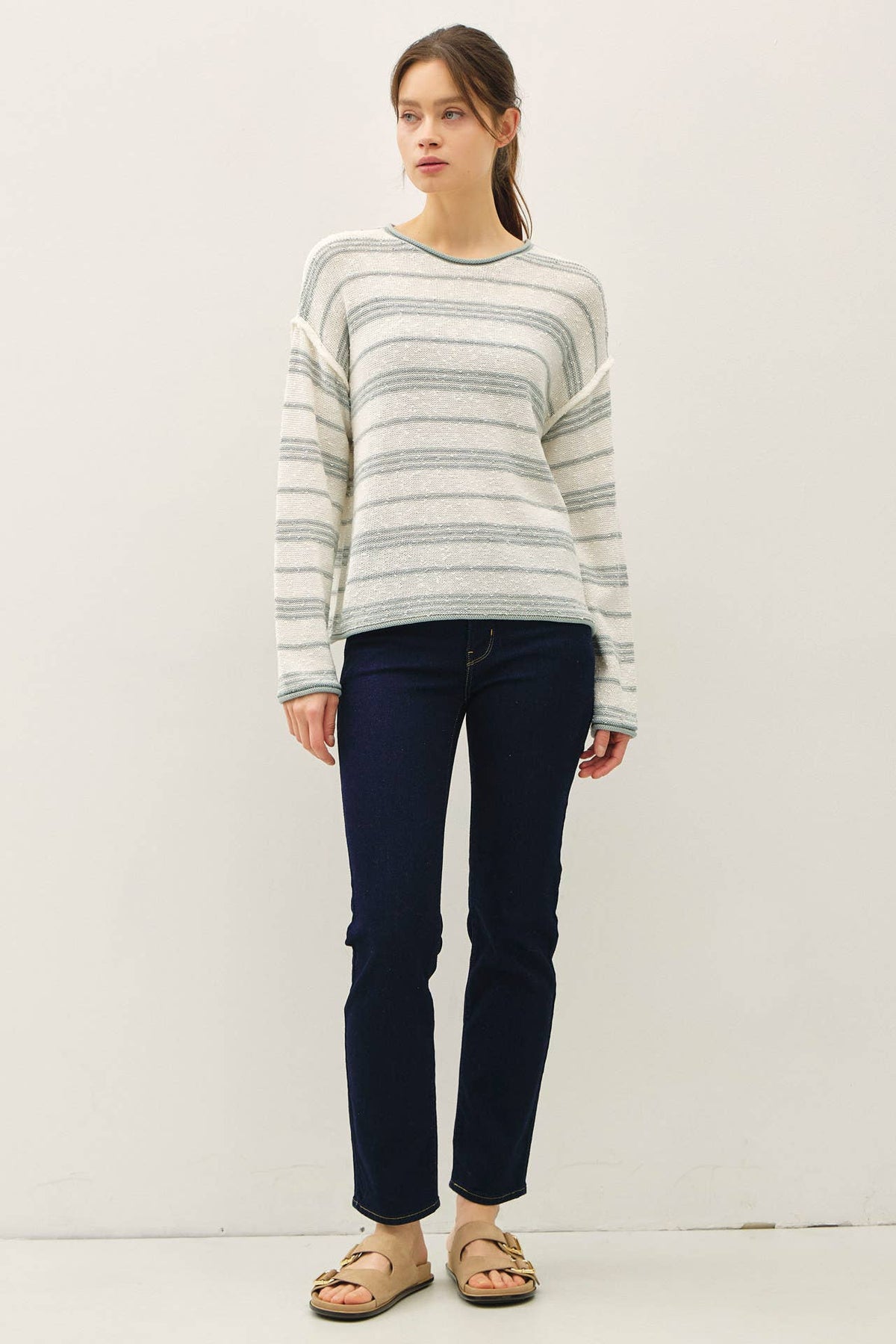 Field of Poppies Striped Sweater