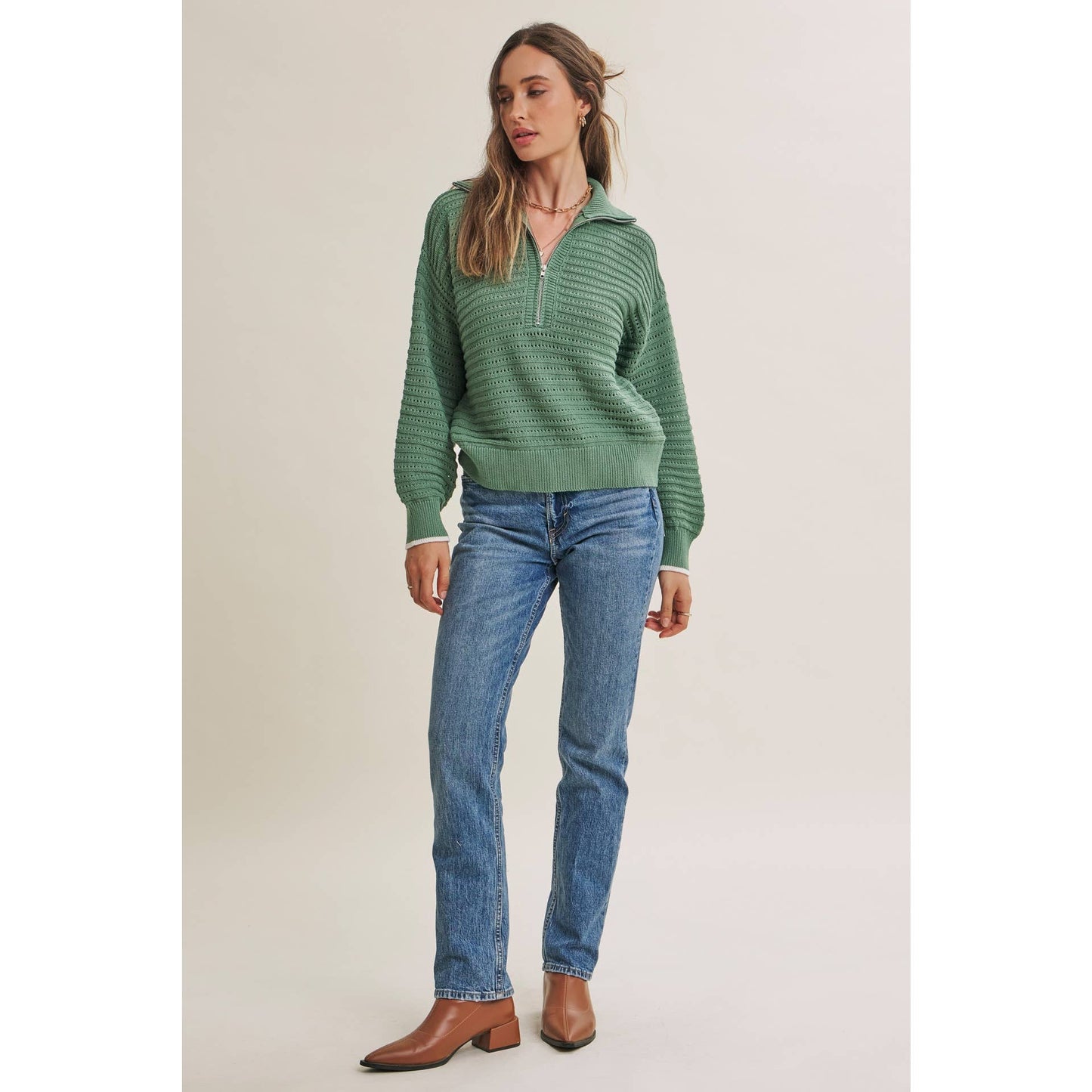 Mountain Air Crochet 1/4 Zip